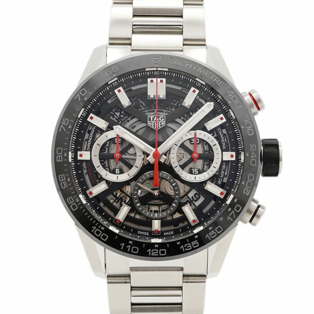 TAG Heuer Carrera CBG2010 Skeleton Dial Watch for Men: --- Catalog ---Category: SizeWrist Size: 20.5cm / 8.07''Case Diameter: 43.7mm / 1.72''Category: DesignType: WristwatchGender: MenMaterial (Band): Stainless steelCategory: GeneralMPN: CBG2010Brand: Tag