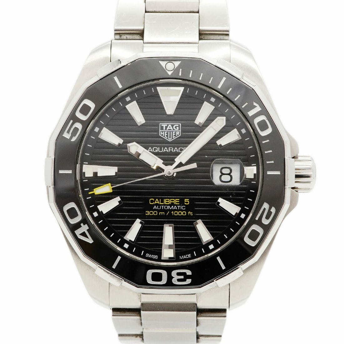 TAG Heuer Aquaracer WAY201A Black Dial Men's Watch: --- Catalog ---Category: SizeWrist Size: 17cm / 6.69''Case Diameter: 44.5mm / 1.75''Category: DesignType: WristwatchGender: MenColor (Dial): BlackMaterial (Band): Stainless steelCategory: GeneralMPN: 