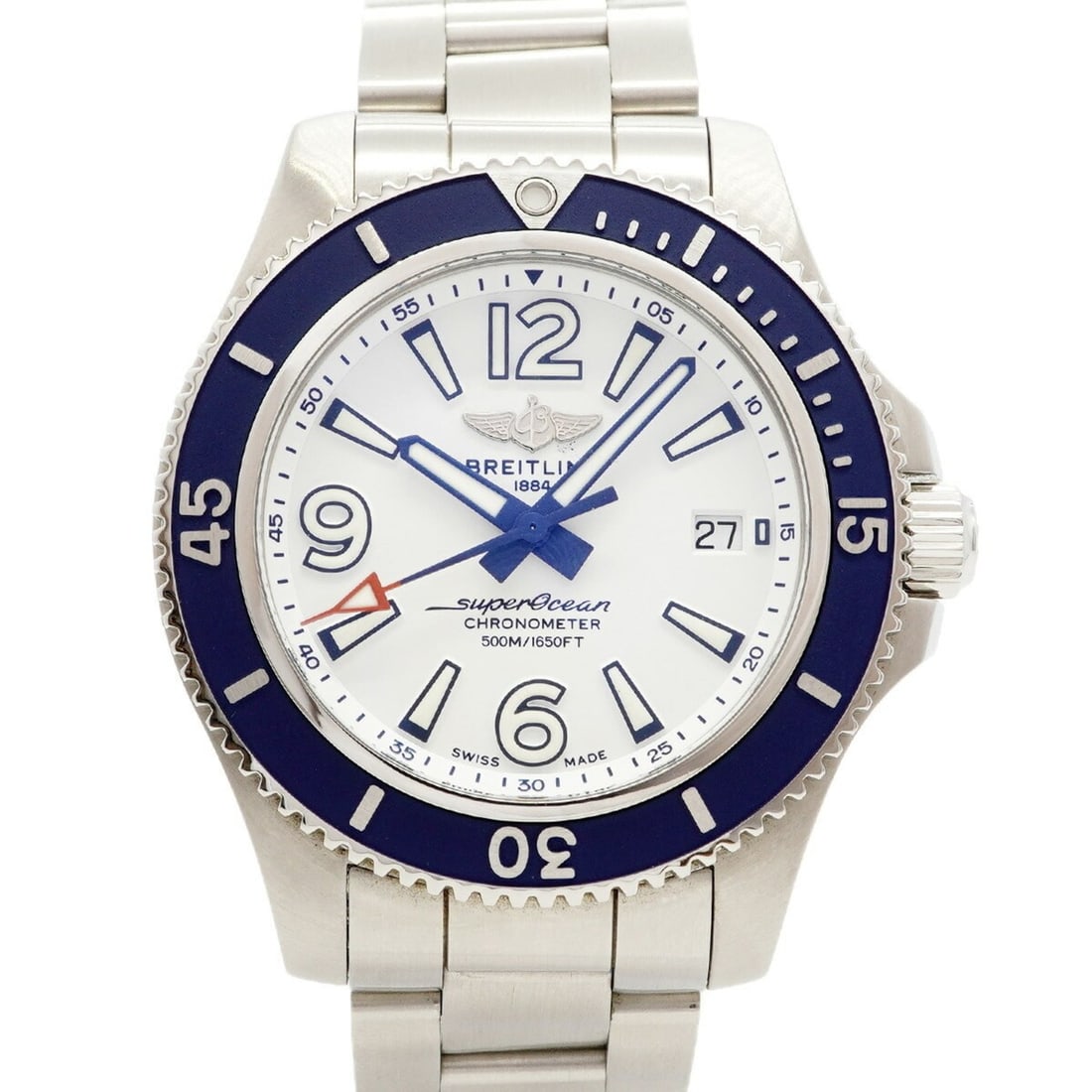 Breitling Superocean 42 A17366 White Dial Men's Watch: --- Catalog ---Category: SizeWrist Size: 17cm / 6.69''Case Diameter: 41.8mm / 1.65''Category: DesignType: WristwatchGender: MenColor (Dial): WhiteMaterial (Band): Stainless steelCategory: GeneralMPN: 