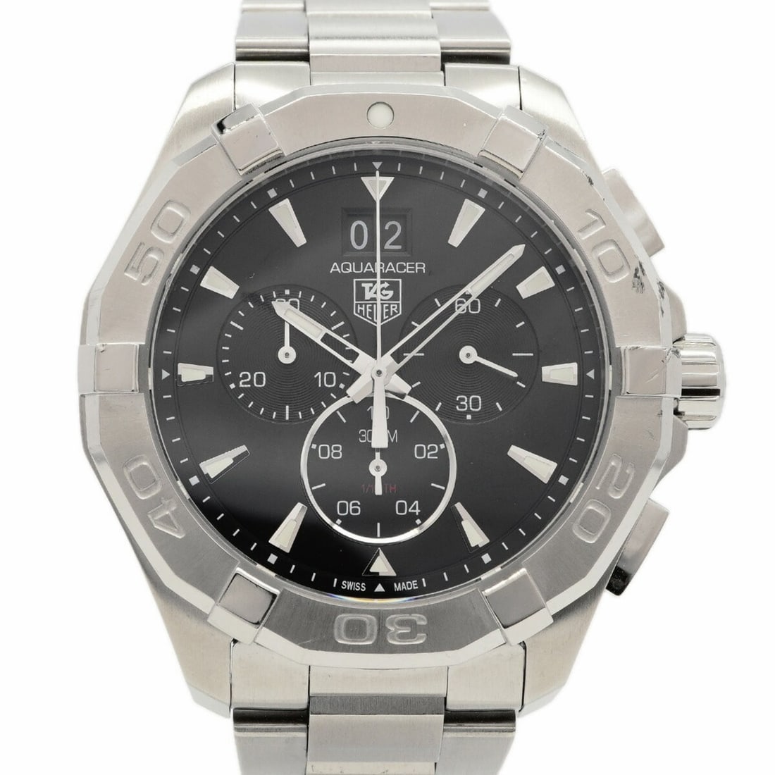 TAG Heuer Aquaracer CAY1110 Black Dial Men's Watch: --- Catalog ---Category: SizeWrist Size: 16cm / 6.29''Case Diameter: 44.2mm / 1.74''Category: DesignType: WristwatchGender: MenColor (Dial): BlackMaterial (Band): Stainless steelCategory: GeneralMPN: 