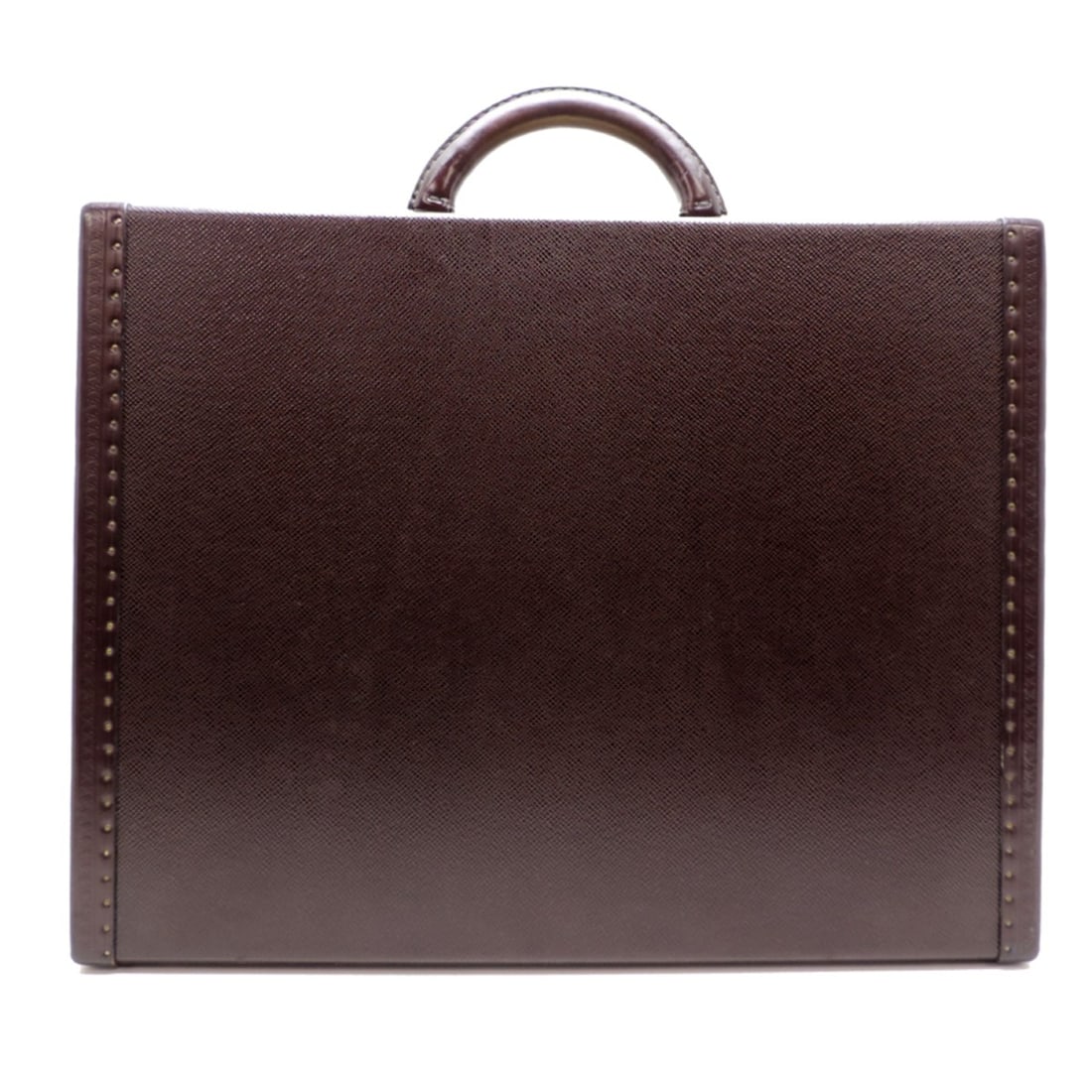 Louis Vuitton President Women's/Men's Trunk M30006 Taiga Acage (Red Brown): --- Catalog ---Category: SizeSize (HxWxD): 35cm x 45cm x 11.5cm / 13.77'' x 17.71'' x 4.52''Category: DesignType: Attaché caseColor: Acajou, Red brownGender: Men,WomenMaterial: Taiga leather Category