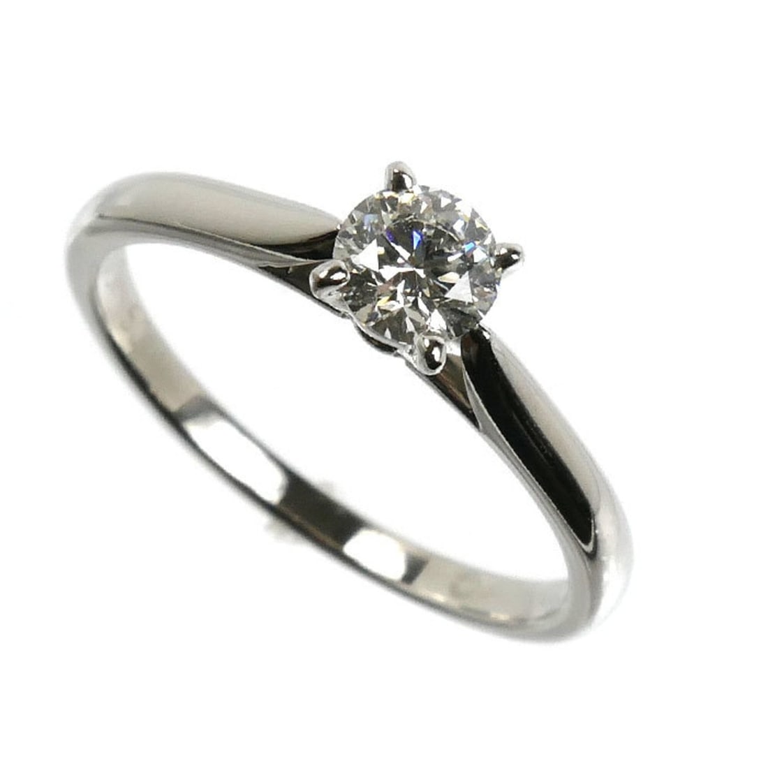 CARTIER Cartier Pt950 Platinum Solitaire 1895 Wedding Ring N4807950 Diamond 0.31ct 50 2.6g Women's (1 of 10)