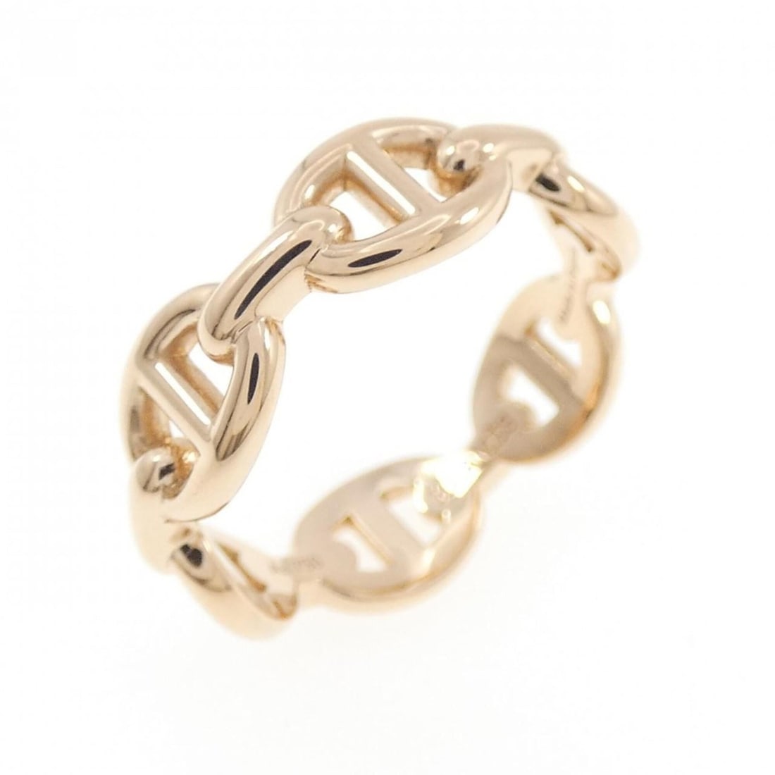 Hermes Hermès Chaine d'Ancre Enchainée Ring: --- Catalog ---Category: SizeUS Size: 5.5Brand Size: 50Category: DesignType: Band ringGender: WomenMaterial: Pink gold (18K)Category: GeneralMPN: H110025BBrand: Hermes--- Item List ---Section: