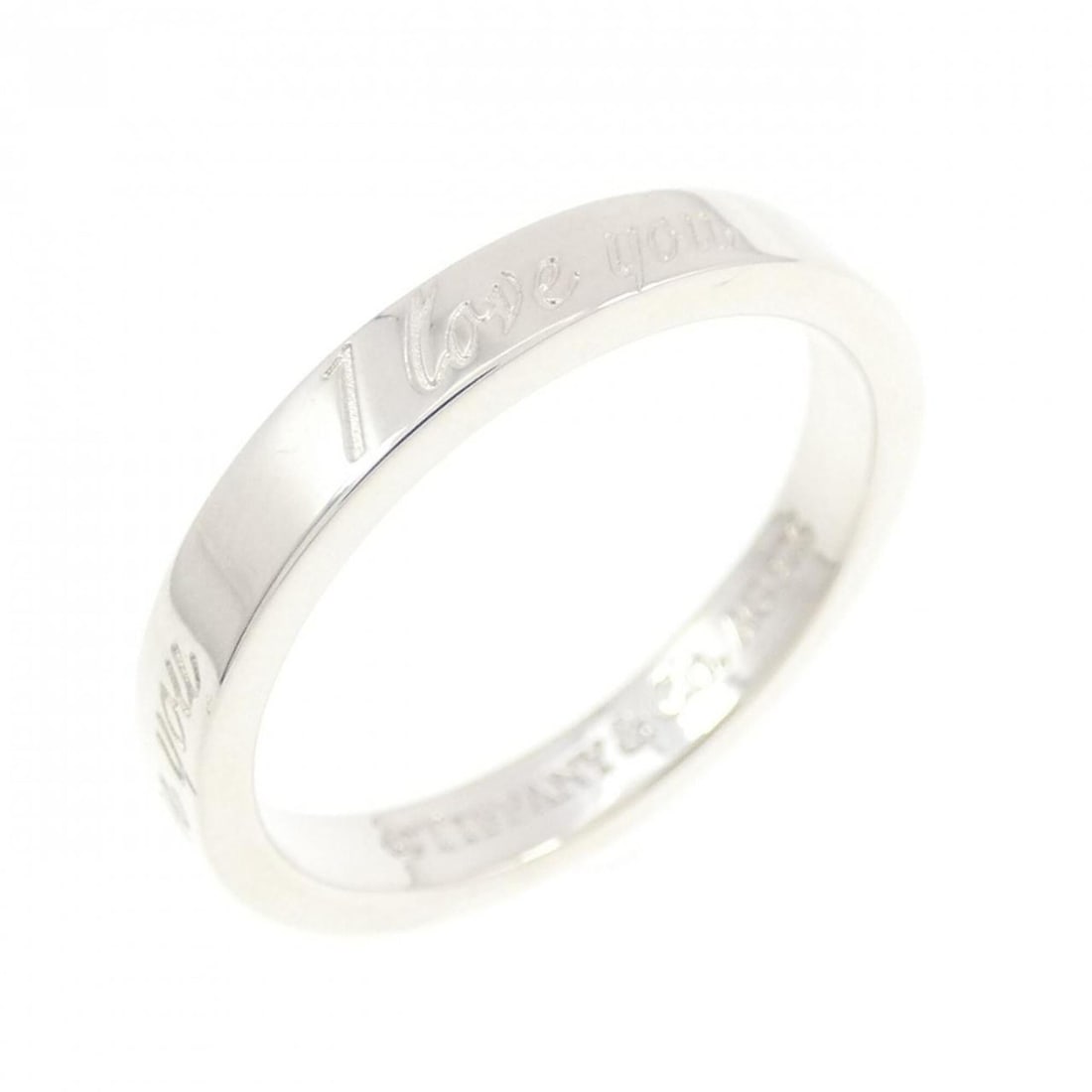 Tiffany Notes I Love You Ring: --- Catalog ---Category: SizeJP Size: 10.0US Size: 5.5Category: DesignType: Band ringGender: WomenMaterial: Silver 925Category: GeneralBrand: Tiffany--- Item List ---Section: ConditionRanking: Rank A