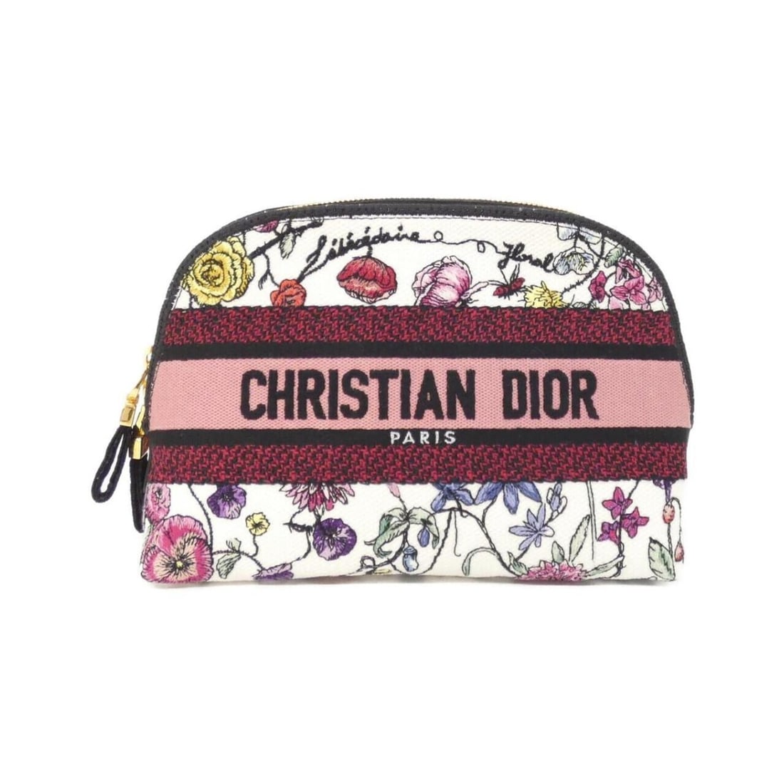 Christian Dior FLORILEGIO handbag pouch: --- Catalog ---Category: SizeSize (HxWxD): 16cm x 22cm x 7.5cm / 6.29'' x 8.66'' x 2.95''Category: DesignType: Handbag, PouchColor: Multi-color, WhiteGender: WomenMaterial: Canvas Hardware Color: