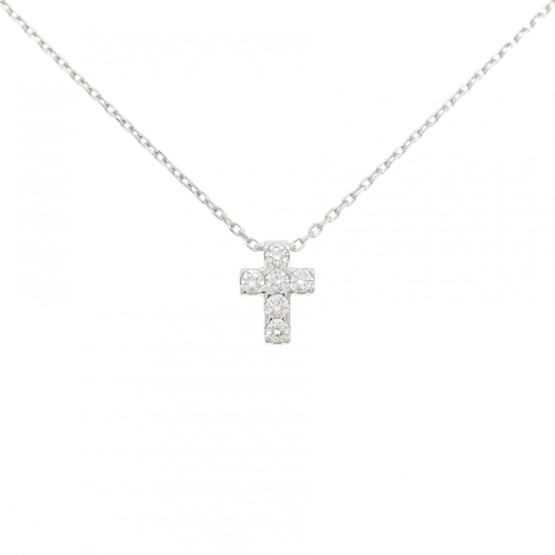 Van Cleef & Arpels Croix Miniature Necklace: --- Catalog ---Category: SizePendant Size: 8.8mm x 6.3mm / 0.34'' x 0.24''Neck Circumference: 37 cm - 42 cm / 14.56'' - 16.53''Category: DesignStone: DiamondGender: WomenMaterial: White gold
