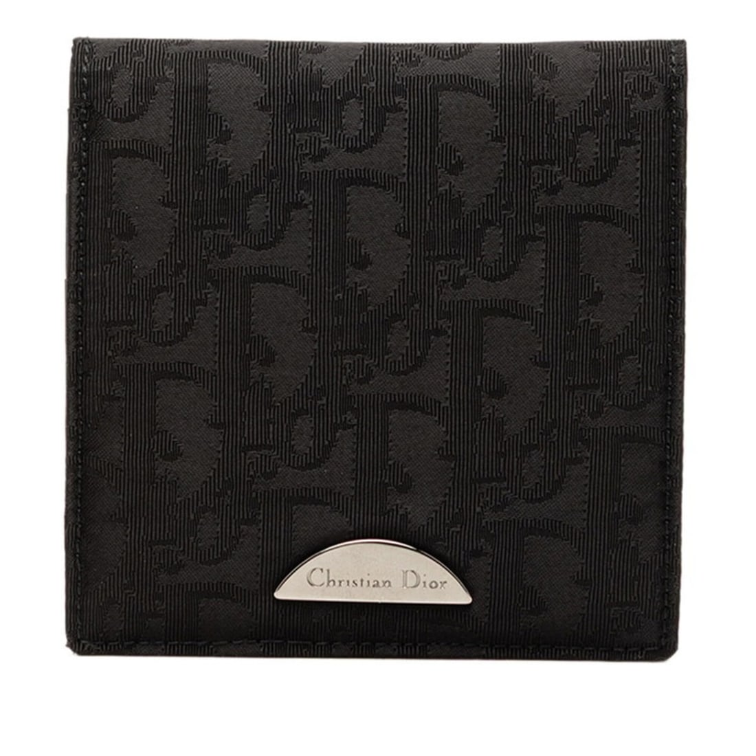 Christian Dior Dior Oblique Jacquard Bi-fold Wallet, Black Nylon Leather, Women's: --- Catalog ---Category: SizeSize (HxWxD): 10.2cm x 10.2cm x 1.5cm / 4.01'' x 4.01'' x 0.59''Category: DesignType: Wallet (bi-fold)Color: BlackGender: WomenMaterial: Jacquard , Nylon , Leather Categor