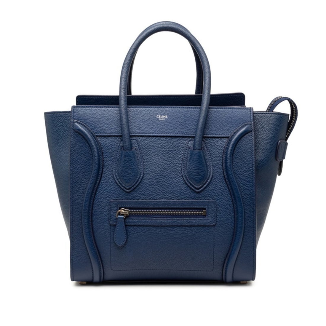 Celine Luggage Micro Shopper Handbag Tote Bag Navy Leather Women's CELINE: --- Catalog ---Category: SizeSize (HxWxD): 25.5cm x 40cm x 13.5cm / 10.03'' x 15.74'' x 5.31''Category: DesignType: Handbag, Tote bagColor: NavyGender: WomenMaterial: Leather Category: GeneralBrand: C