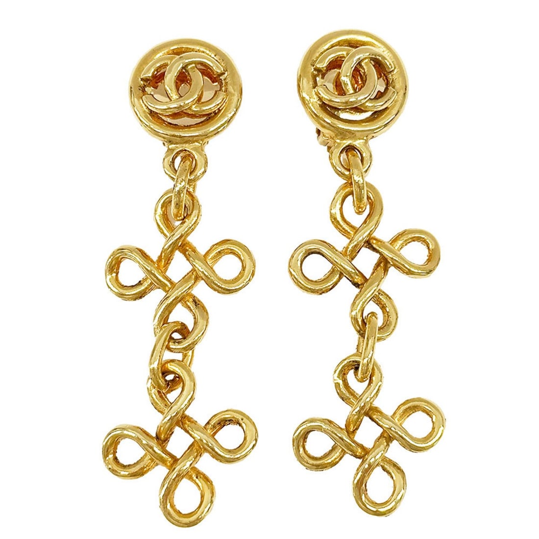Chanel CHANEL Earrings for Women, Brand Gold Accessory, Swing Earrings, Coco Mark: --- Catalog ---Category: SizeSize (HxWxD): 70.00mm x 20.00mm / 2.76'' x 0.79''Category: DesignType: Clip earringsColor: GoldGender: WomenMaterial: Gold platingCategory: GeneralBrand: ChanelCountry of 