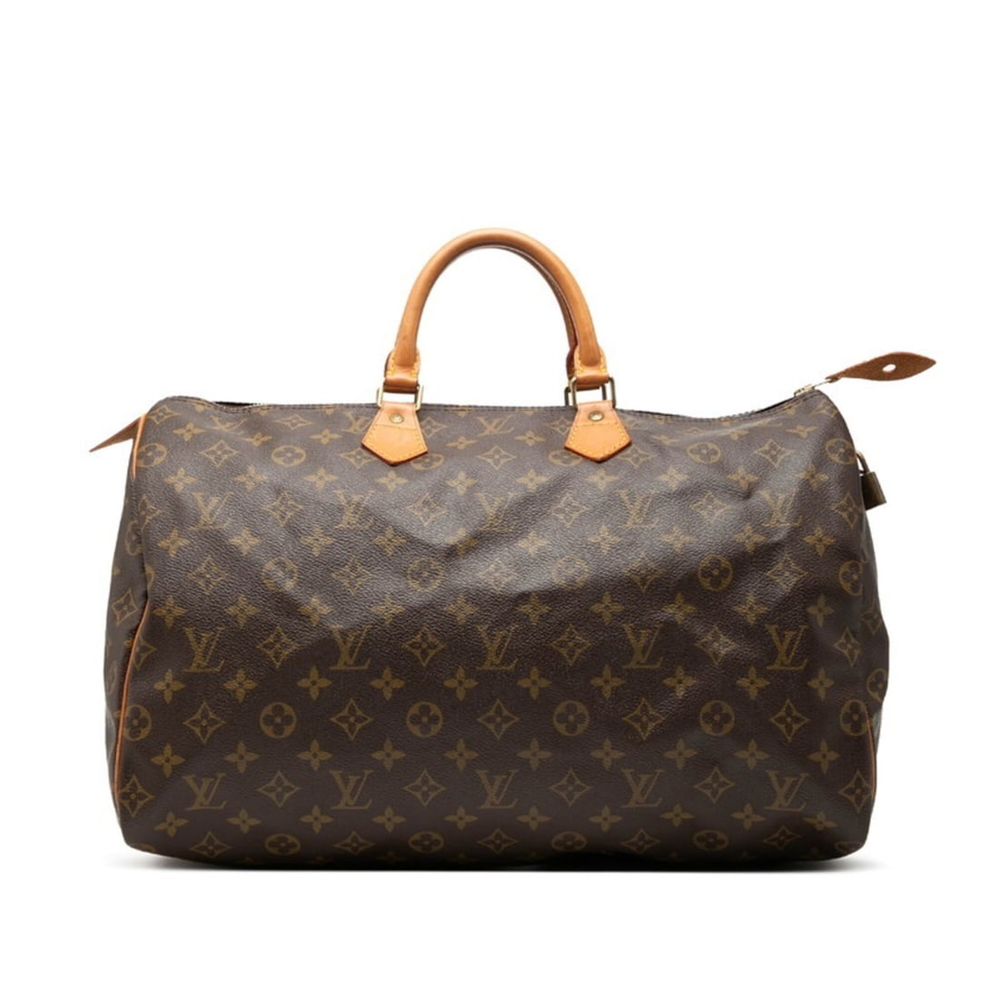 Louis Vuitton Monogram Speedy 40 Handbag M41106 Brown Leather Women's LOUIS VUITTON: --- Catalog ---Category: SizeHandle Drop: 7.00cm / 2.76''Size (HxWxD): 25cm x 41cm x 18.5cm / 9.84'' x 16.14'' x 7.28''Category: DesignType: HandbagColor: BrownGender: WomenClosure: ZipperMaterial: PV