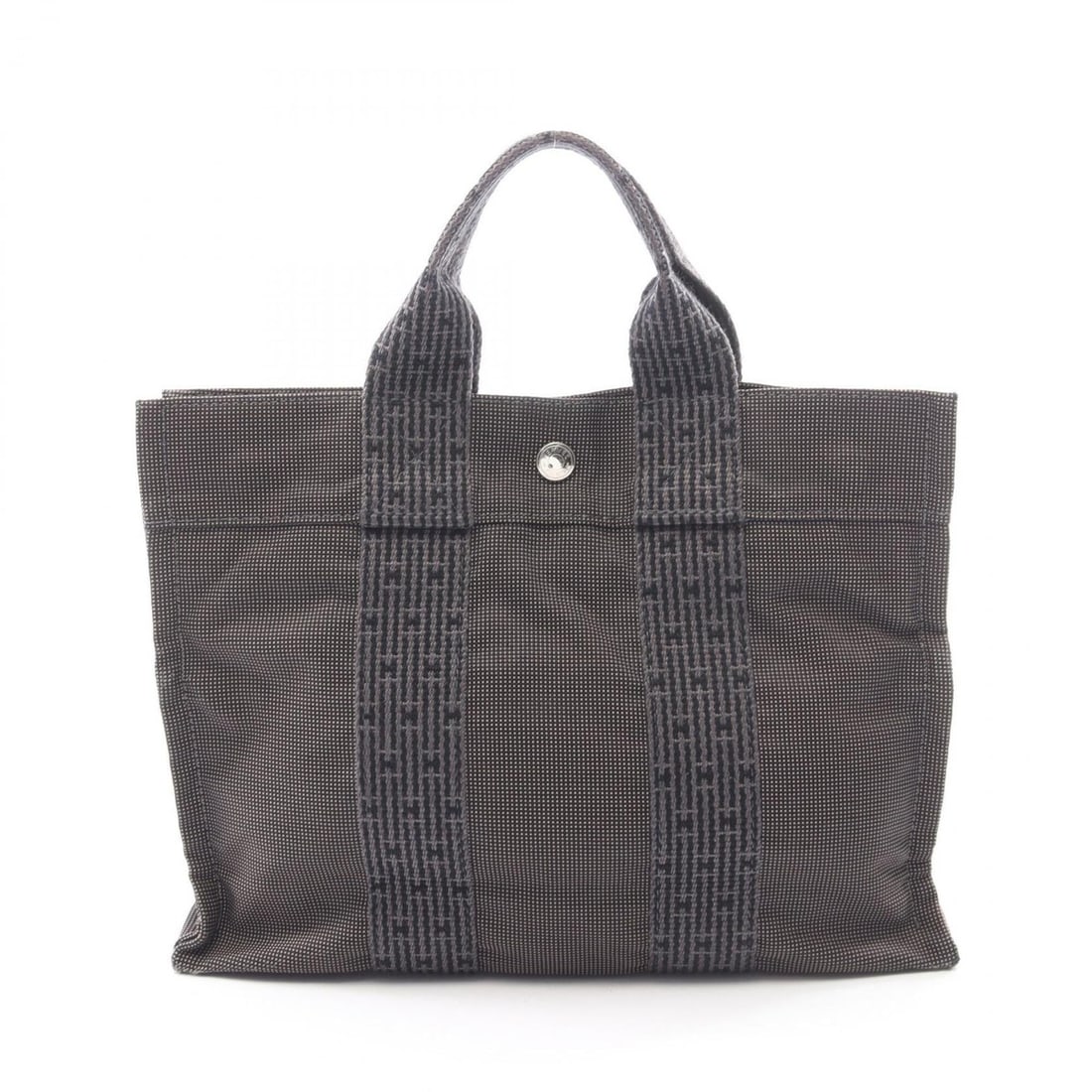 Hermes Herline PM Tote Bag Handbag Nylon Canvas Women's Gray (1 of 11)