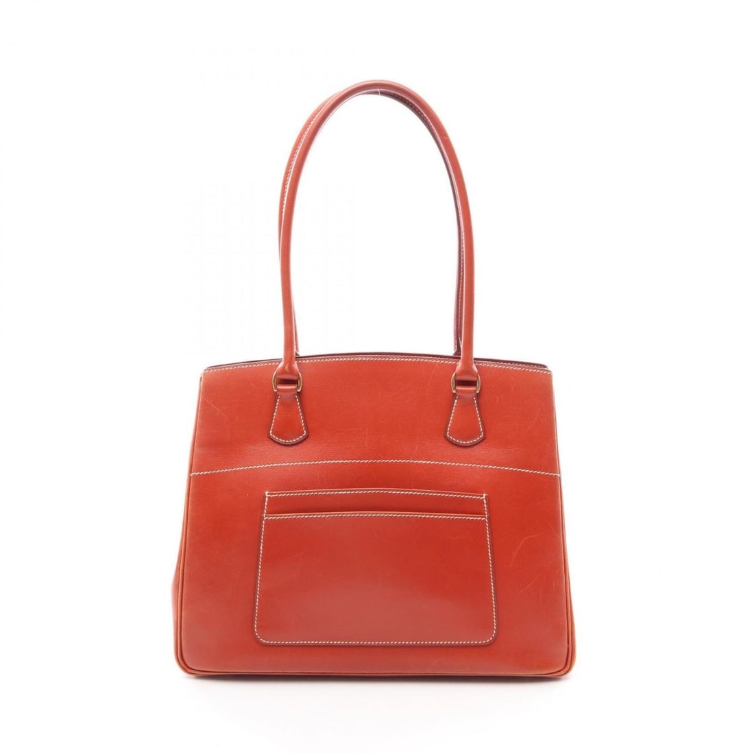 Hermes La Tote Bag Handbag, Calfskin (Cowhide), Box Calf Leather, Women's, Brown (1 of 19)