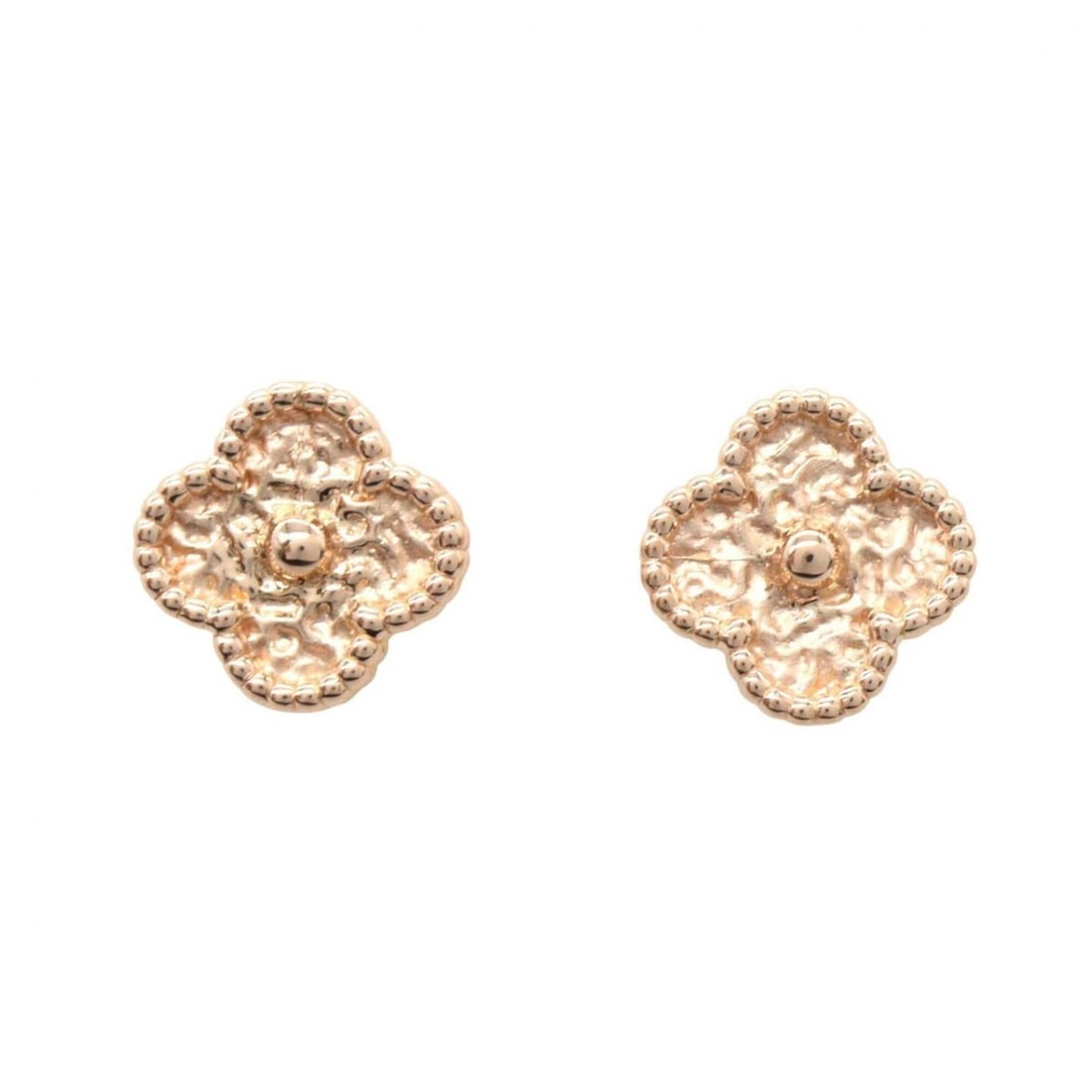 Van Cleef & Arpels Sweet Alhambra Earrings, 18KPG (Pink Gold), Women's, Gold Tone, VCARO8DB00: --- Catalog ---Category: SizeSize (HxWxD): 9.00mm x 9.00mm / 0.35'' x 0.35''Category: DesignType: Stud earringsColor: GoldGender: WomenMaterial: Pink gold (18K)Category: GeneralMPN: VCARO8DB00Brand: V