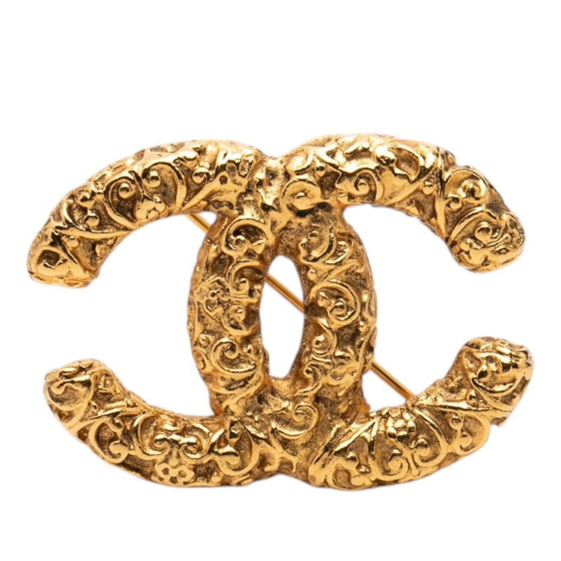 Chanel Coco Mark Lava Motif Brooch, Gold Plated, Women's CHANEL: --- Catalog ---Category: SizeSize (HxWxD): 3.11cm x 4.28cm / 1.22'' x 1.68''Category: DesignType: BroochColor: GoldGender: WomenCategory: GeneralBrand: Chanel--- Item List ---Section: ConditionRanking