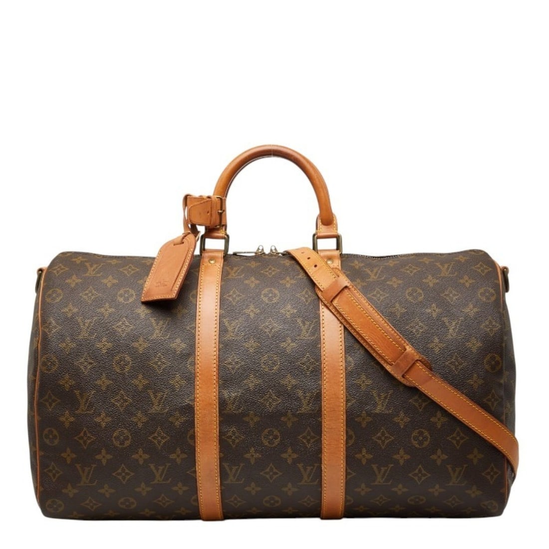 Louis Vuitton Monogram Keepall Bandoulière 50 Boston Bag Shoulder 2WAY M41416 Brown Leather Women's (1 of 15)