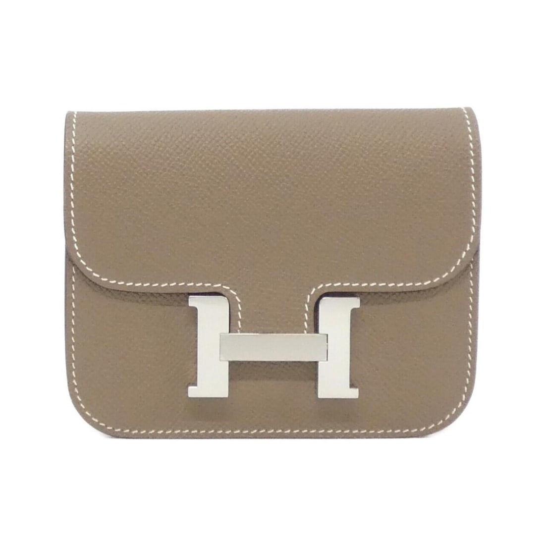 Hermes Constance Slim 082060CK Wallet: --- Catalog ---Category: SizeSize (HxWxD): 10cm x 12cm x 2.5cm / 3.93'' x 4.72'' x 0.98''Category: DesignType: Wallet (bi-fold)Color: Etoupe grayMaterial: Epsom leather Category: GeneralLine:
