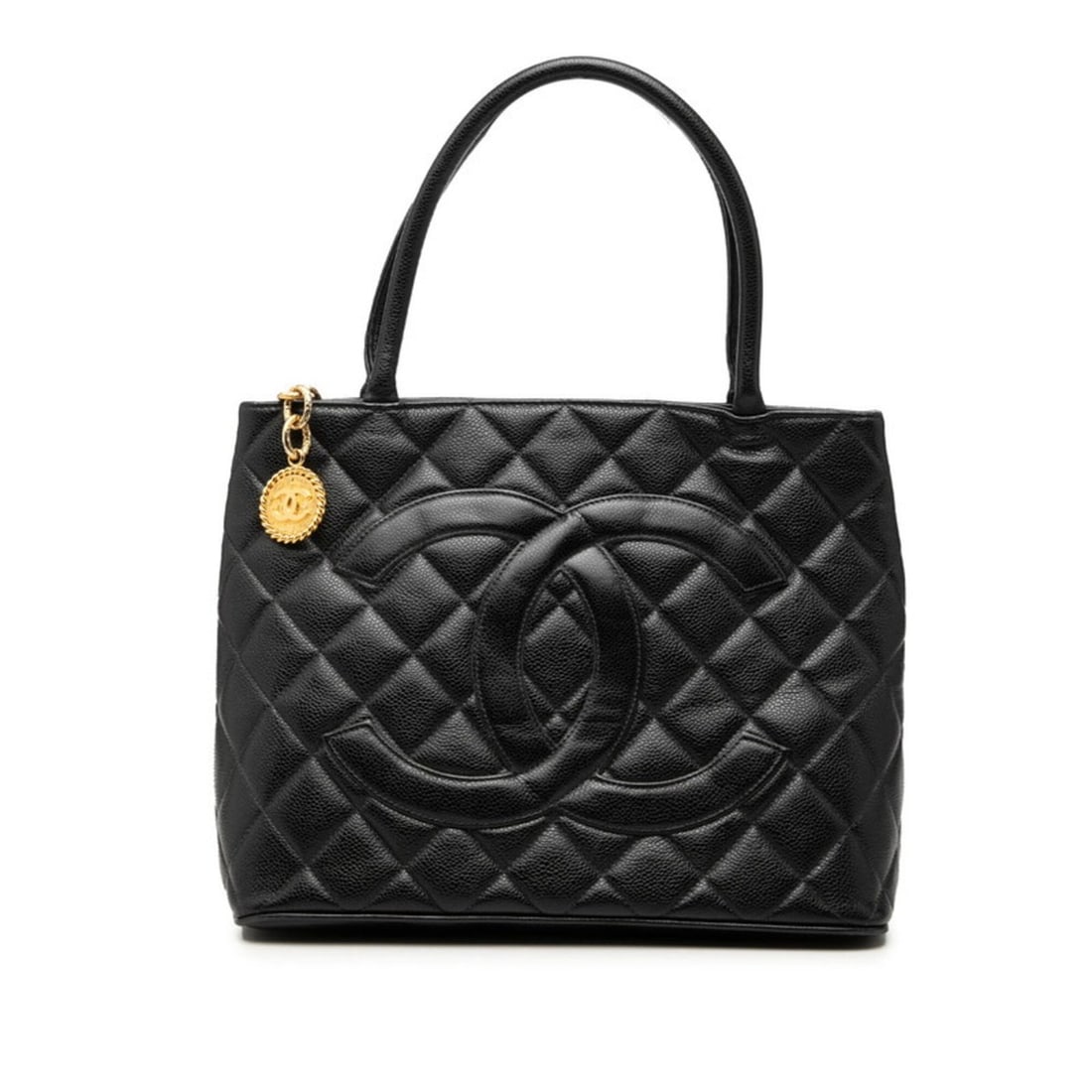 Chanel Reissue Tote Bag, Coco Mark Handbag, Black Caviar Leather, Women's CHANEL: --- Catalog ---Category: SizeHandle Drop: 16.00cm / 6.30''Size (HxWxD): 24cm x 30cm x 15cm / 9.44'' x 11.81'' x 5.9''Category: DesignType: Handbag, Tote bagColor: BlackGender: WomenClosure: