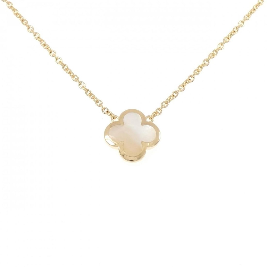 Van Cleef & Arpels Pure Alhambra Necklace: --- Catalog ---Category: SizeWidth: 2mm / 0.08''Weight: 9.1g / 0.32oz.Pendant Size: 16mm x 16mm / 0.62'' x 0.62''Neck Circumference: 38 cm - 42 cm / 14.96'' - 16.53''Category: DesignStone: Mother of