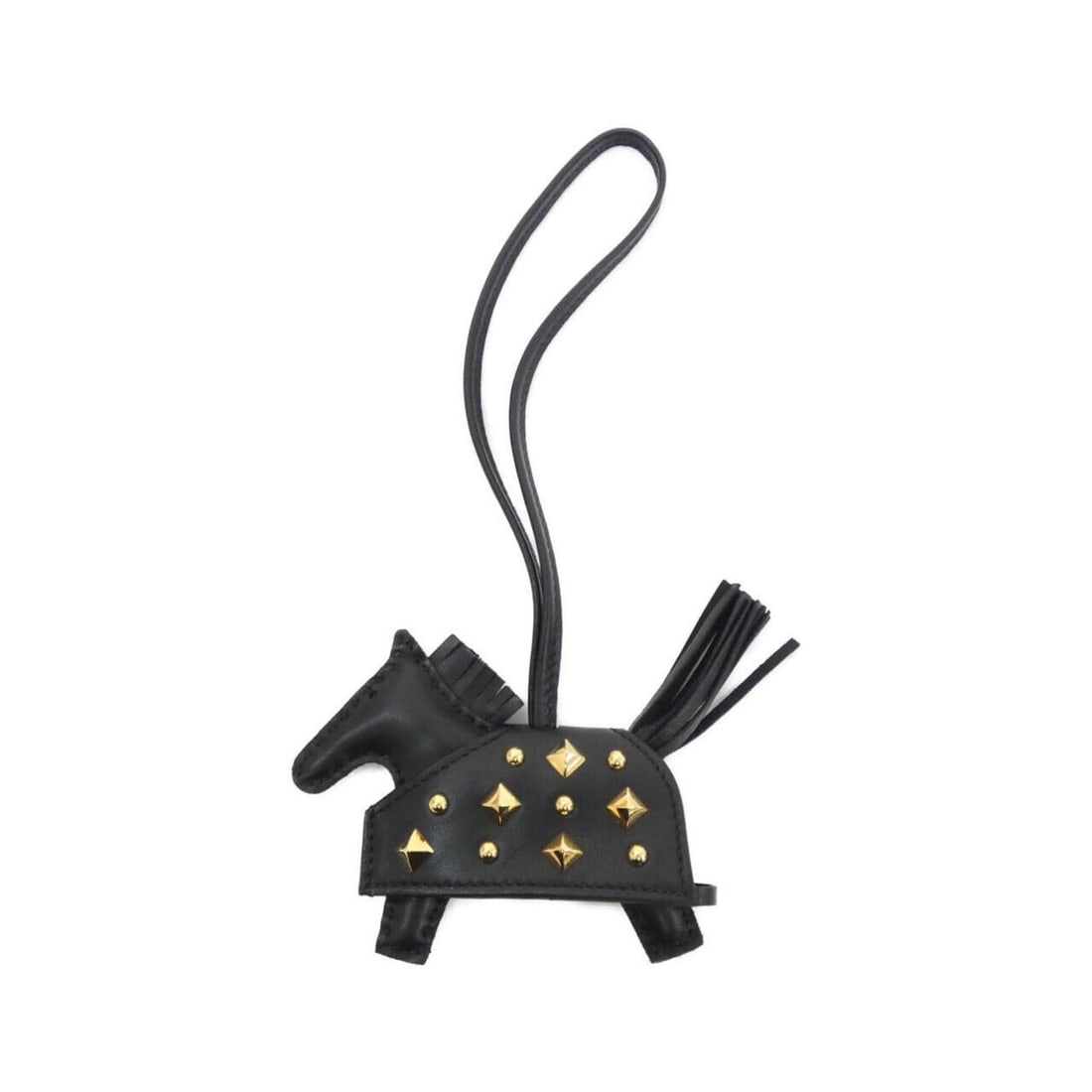 Hermes Rodeo Robeo Lock PM 086961CC Accessory Bag Charm: --- Catalog ---Category: SizeChain Length: 360.00mm / 14.17''Size (HxWxD): 75.00mm x 85.00mm / 2.95'' x 3.35''Category: DesignType: Handbag charmColor: BlackGender: Women,MenMaterial: Agneau