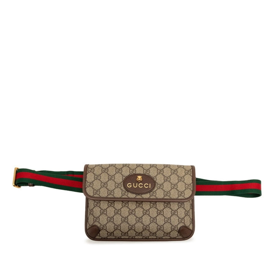 Gucci GG Supreme Tiger Head Body Bag/Waist Bag 493930 Beige Brown Leather Women's GUCCI: --- Catalog ---Category: SizeSize (HxWxD): 16.5cm x 24.5cm x 4cm / 6.49'' x 9.64'' x 1.57''Category: DesignType: Sling bagColor: Beige brownGender: WomenMaterial: PVC , Leather Category: GeneralBrand: