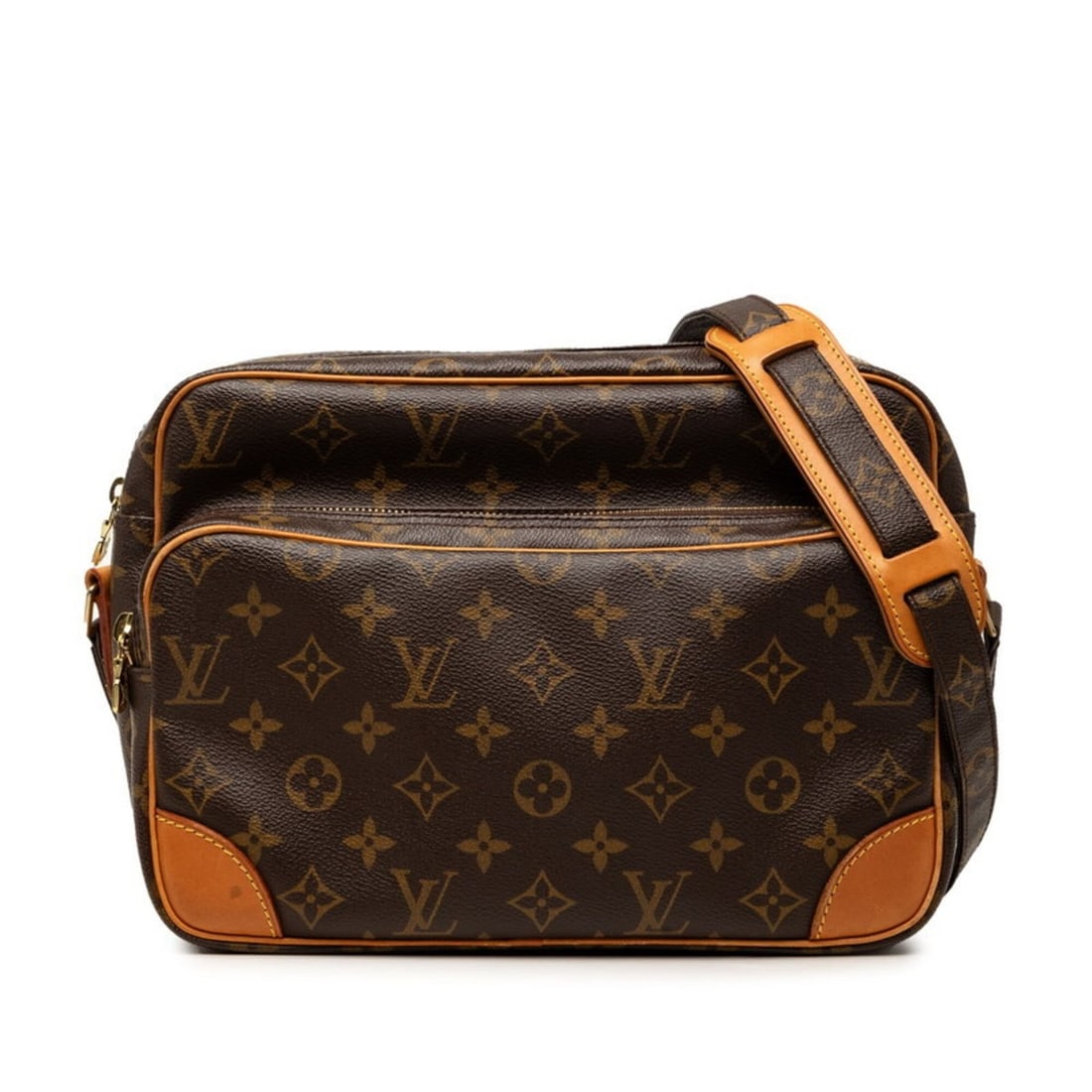 Louis Vuitton Monogram Nile Crossbody Shoulder Bag M45244 Brown Leather Women's LOUIS VUITTON: --- Catalog ---Category: SizeSize (HxWxD): 20cm x 28cm x 10.5cm / 7.87'' x 11.02'' x 4.13''Category: DesignType: Shoulder bagColor: BrownGender: WomenMaterial: PVC , Leather Category: GeneralLine: Mon