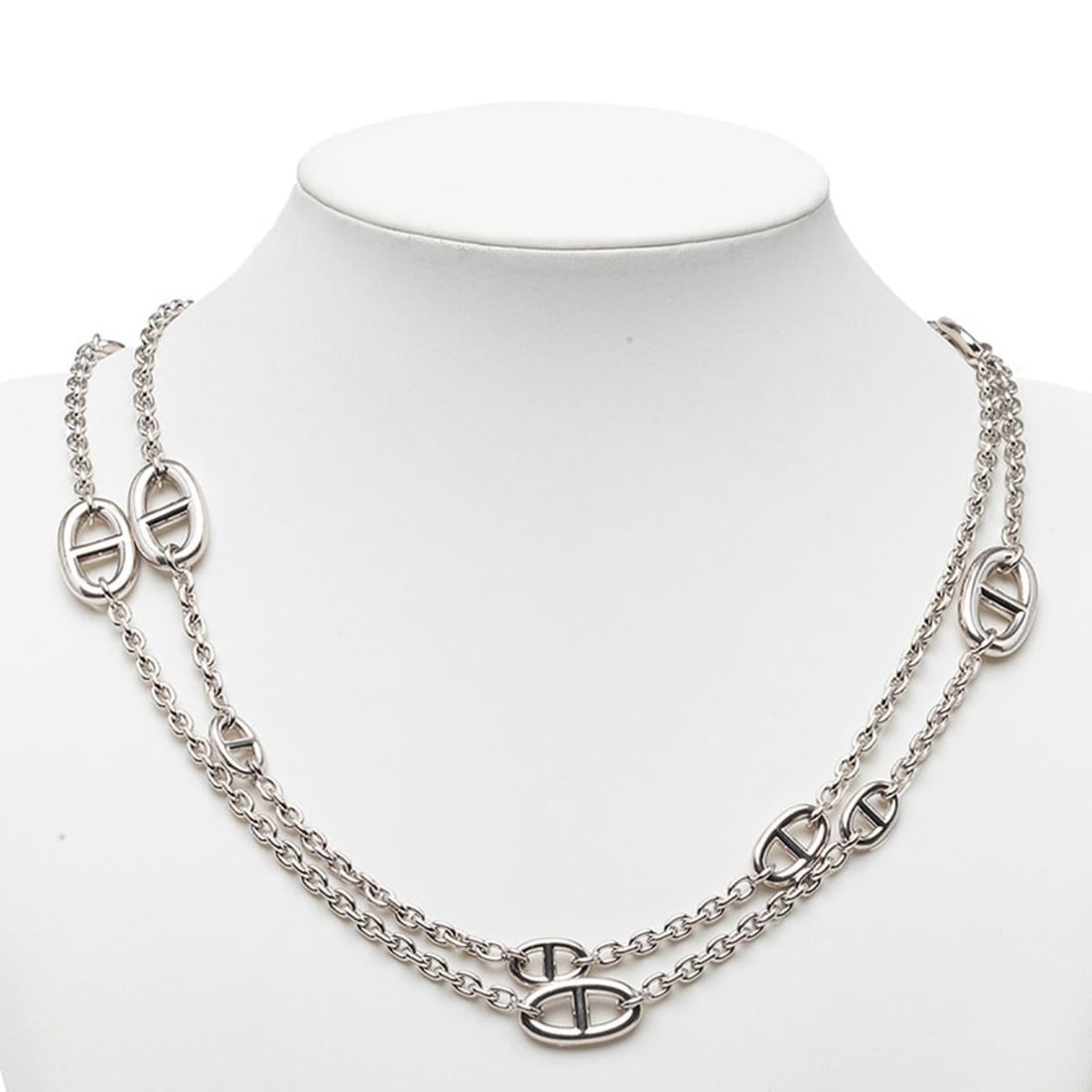 Hermes Chaine d'Ancre Farandole 120 Long Necklace SV925 Silver Women's HERMES (1 of 13)