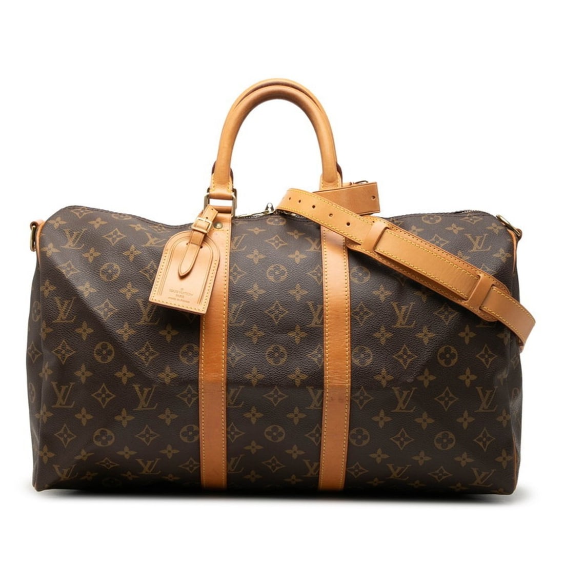 Louis Vuitton Monogram Keepall Bandoulière 45 Boston Bag Shoulder 2WAY M41418 Brown Leather Women's (1 of 13)