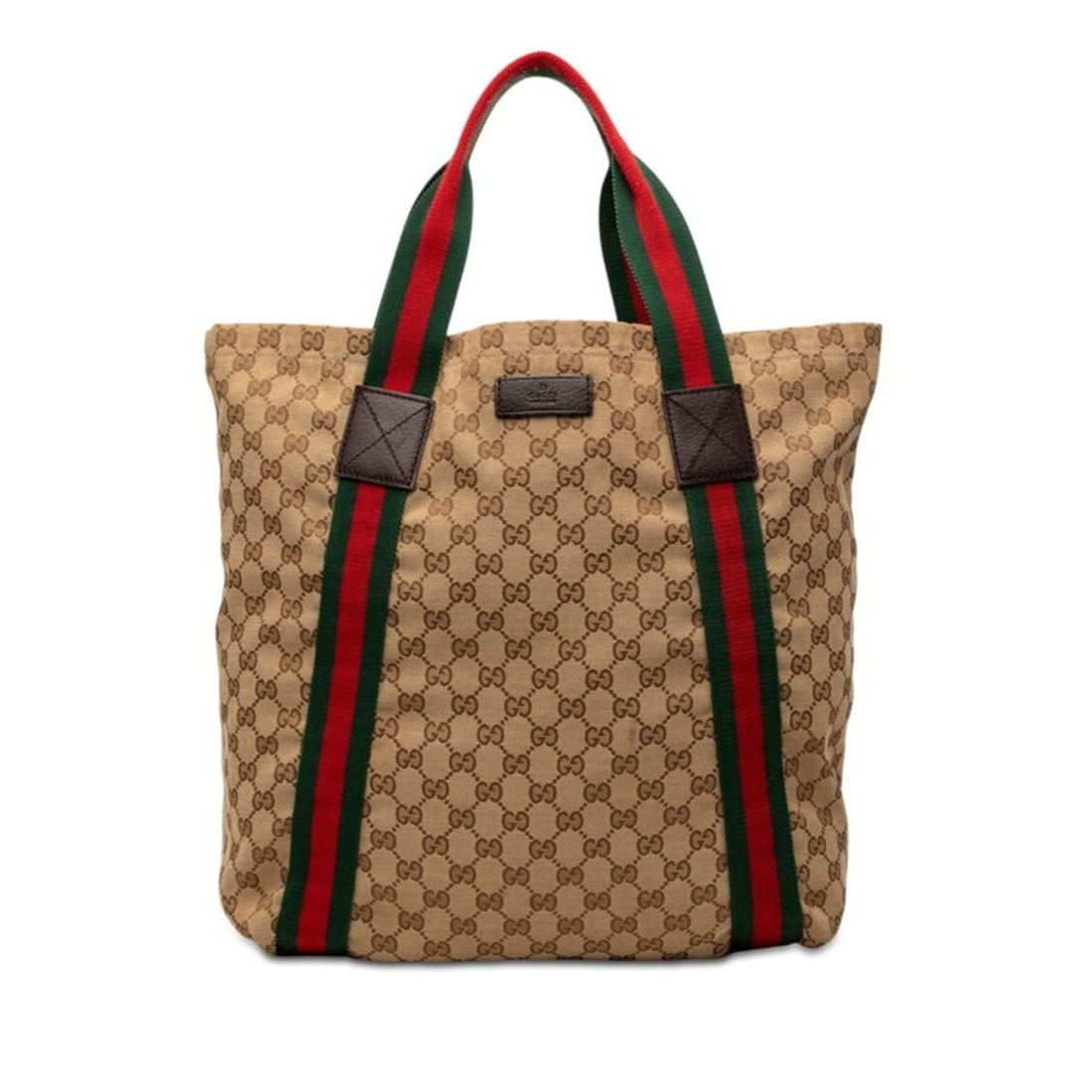 Gucci GG Canvas Sherry Line Tote Bag 189669 Beige Leather Women's GUCCI (1 of 7)