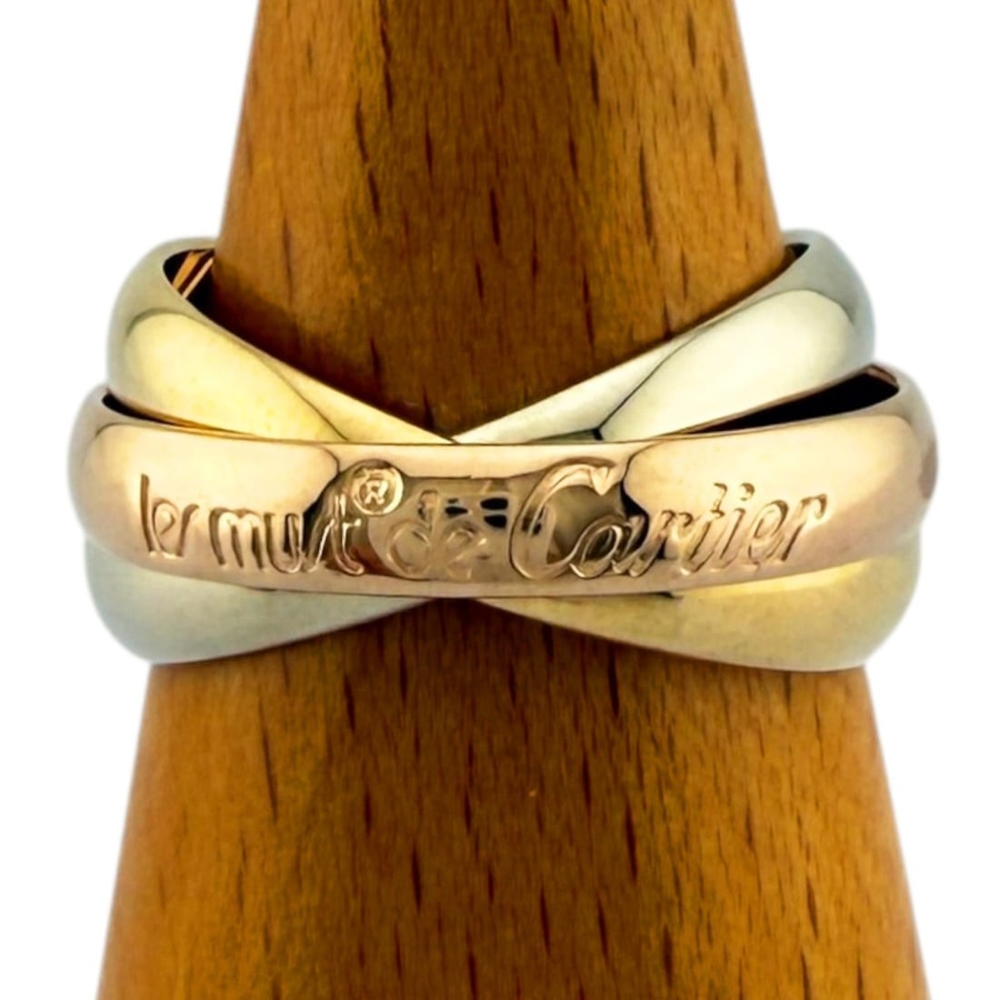 Cartier Trinity Ring, 18K Yellow Gold, Women's 3 Colors: --- Catalog ---Category: PackNumber in Pack: 1Category: SizeJP Size: 15US Size: 7.5Category: DesignType: Band ringColor: Gold, Pink gold, SilverGender: WomenMaterial: Pink gold (18K), White gold (18K)