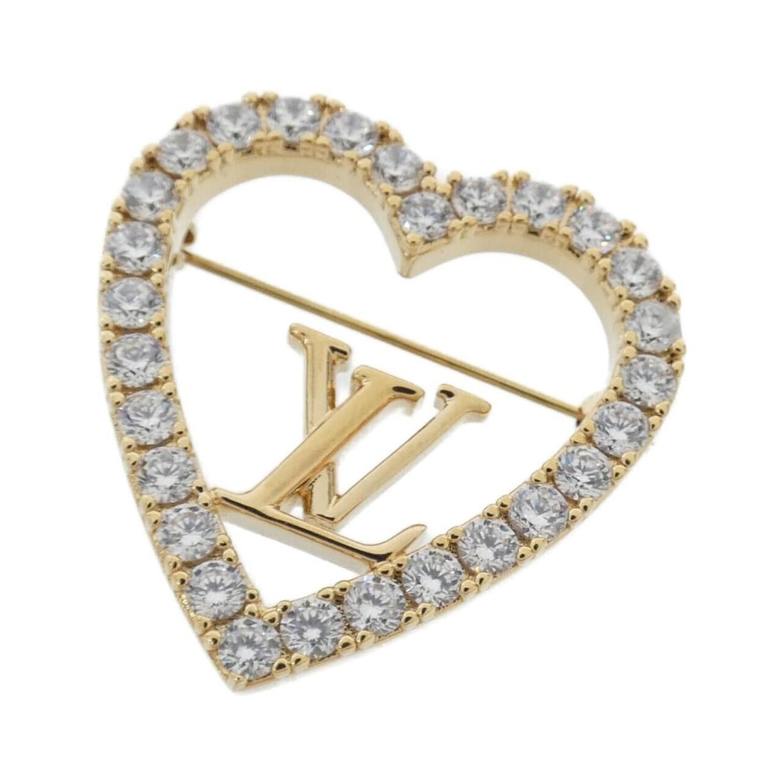 Louis Vuitton My LV Love M02163 Brooch: --- Catalog ---Category: SizeSize (HxWxD): 3.5cm x 3.5cm / 1.37'' x 1.37''Category: DesignType: BroochColor: GoldGender: WomenCategory: GeneralBrand: Louis Vuitton--- Item List ---Section: ConditionRa