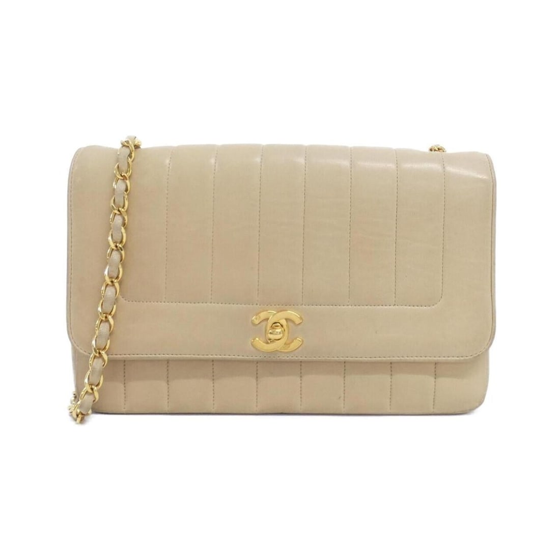 Chanel 01168 Shoulder Bag: --- Catalog ---Category: SizeSize (HxWxD): 16cm x 24cm x 7cm / 6.29'' x 9.44'' x 2.75''Category: DesignType: Shoulder bagColor: BeigeGender: WomenMaterial: Leather Leather/Fur Type: LambskinCategory: