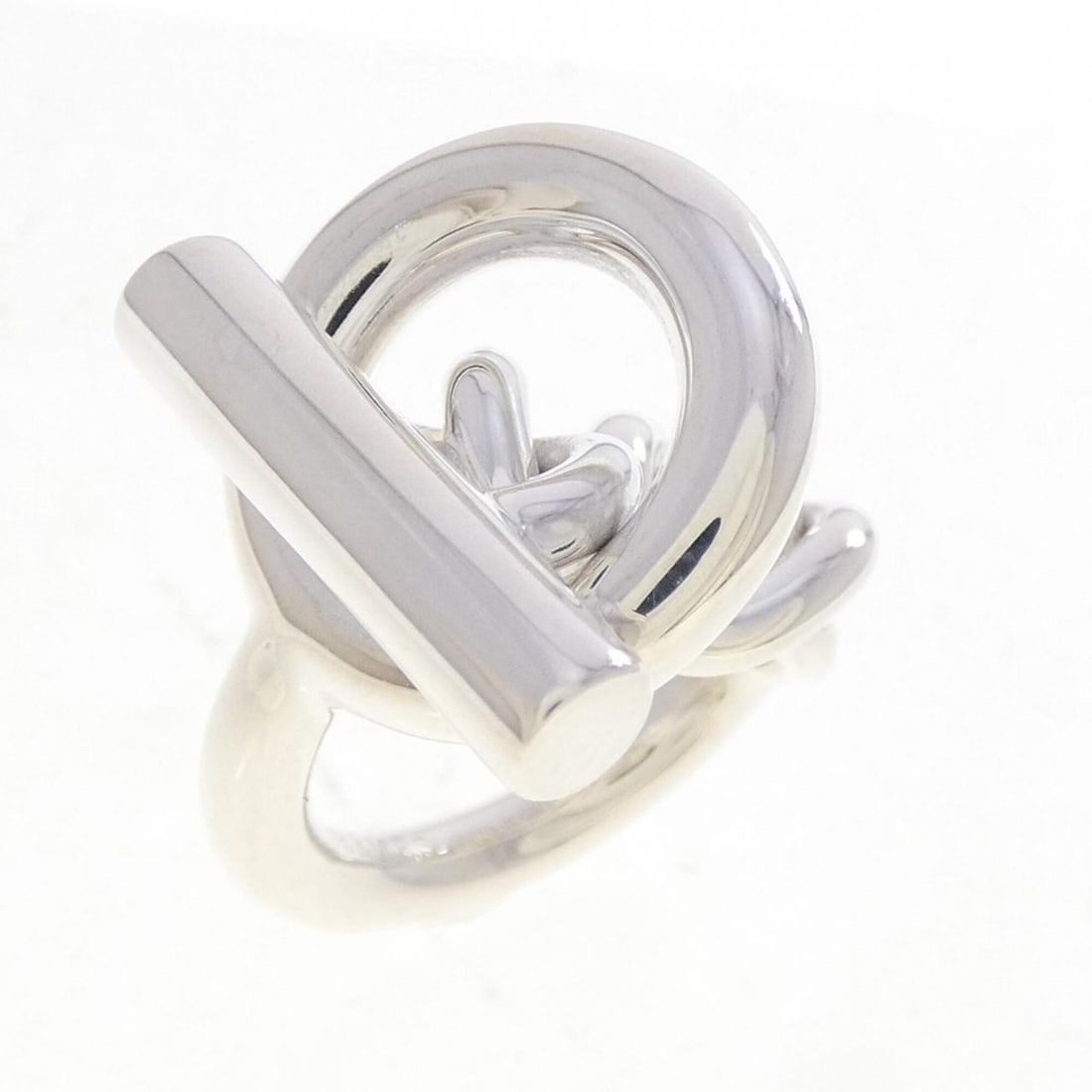 Hermes Hermès Croisette Ring: --- Catalog ---Category: SizeUS Size: 6Brand Size: 51Category: DesignType: Band ringColor: SilverGender: WomenMaterial: Silver 925Category: GeneralMPN: H104587BBrand: Hermes--- Item List ---Section: