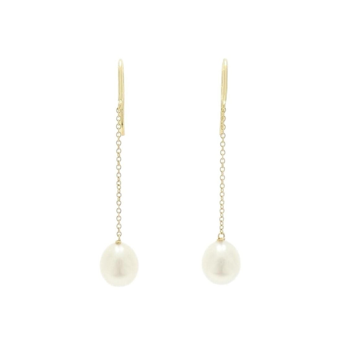 Tiffany & Co. Pearl By the Yard Chain Earrings: --- Catalog ---Category: SizeSize (HxWxD): 36.70mm x 8.00mm / 1.44'' x 0.31''Category: DesignType: Chain earringsColor: Yellow goldStone: Freshwater pearlGender: WomenMaterial: Yellow gold