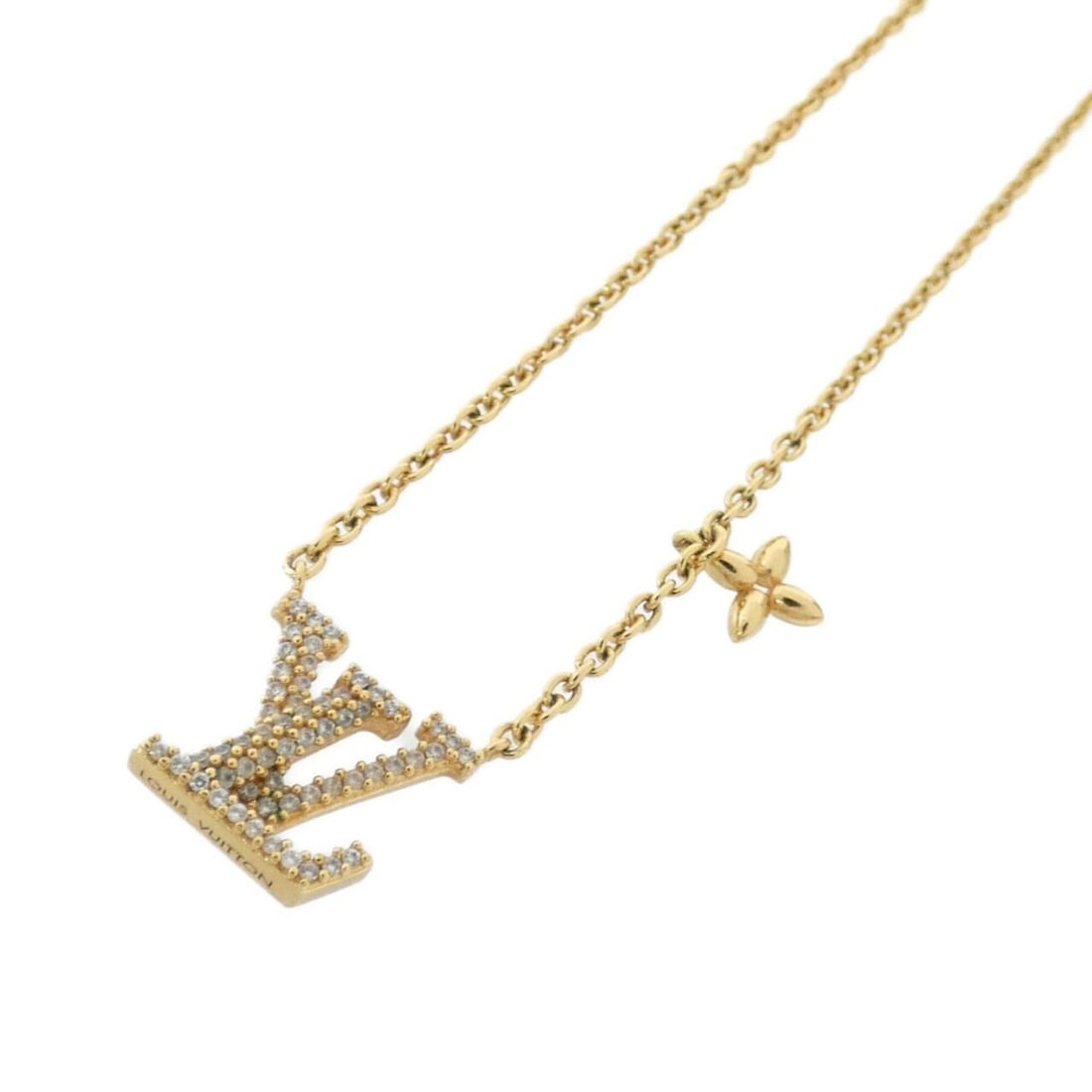 Louis Vuitton Necklace LV Iconic M00596: --- Catalog ---Category: SizePendant Size: 13mm x 13mm / 0.51'' x 0.51''Neck Circumference: 42 cm - 47 cm / 16.53'' - 18.5''Category: DesignColor: GoldGender: WomenNecklace Type: NecklaceCategory: