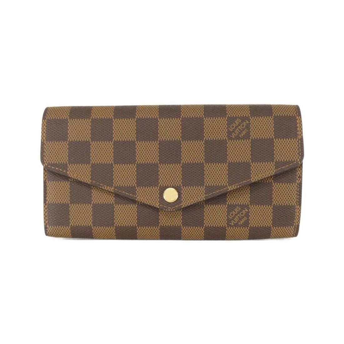 Louis Vuitton Damier Portefeuille Sarah N63209 Wallet: --- Catalog ---Category: SizeSize (HxWxD): 10cm x 19cm x 2cm / 3.93'' x 7.48'' x 0.78''Category: DesignType: Long wallet (bi-fold)Color: EbeneGender: WomenMaterial: Coated canvas Category: