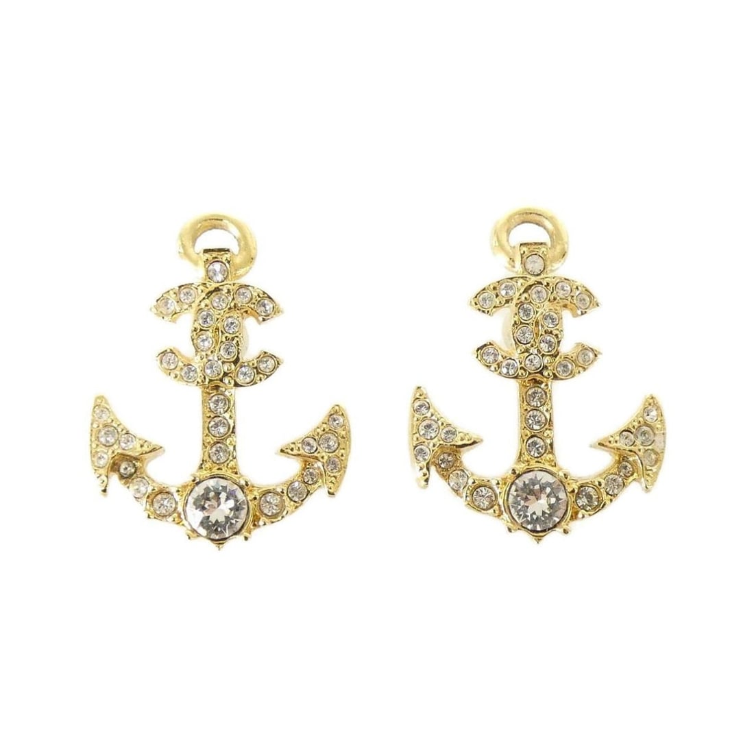 Chanel ABF076 Earrings: --- Catalog ---Category: SizeSize (HxWxD): 21.00mm x 16.00mm / 0.83'' x 0.63''Category: DesignType: Stud earringsColor: Clear, GoldGender: WomenCategory: GeneralMPN: ABF076Brand: Chanel--- Item List
