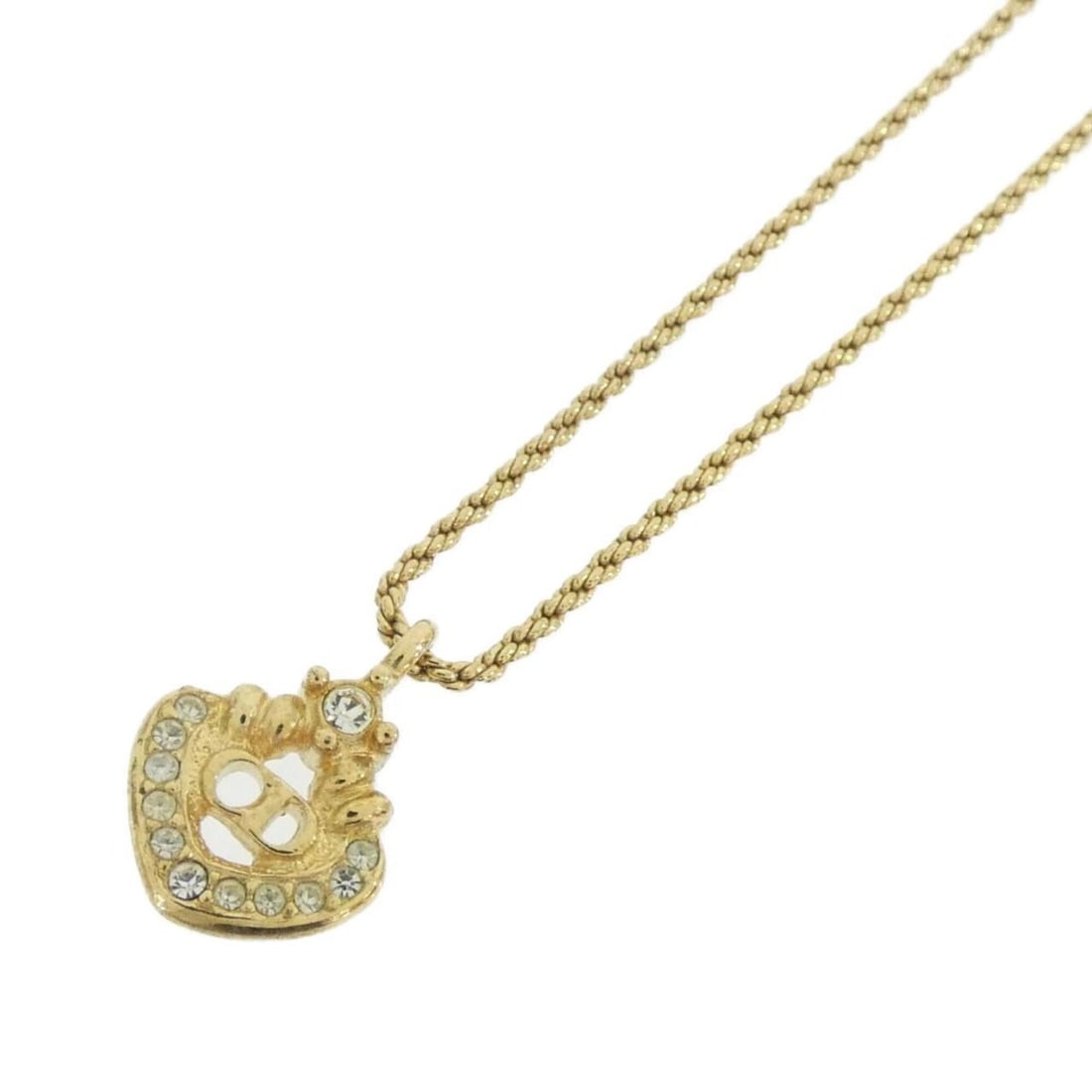 Christian Dior necklace: --- Catalog ---Category: SizePendant Size: 20mm x 15mm / 0.78'' x 0.59''Neck Circumference: 39 cm - 44 cm / 15.35'' - 17.32''Category: DesignColor: Clear, GoldGender: WomenNecklace Type: