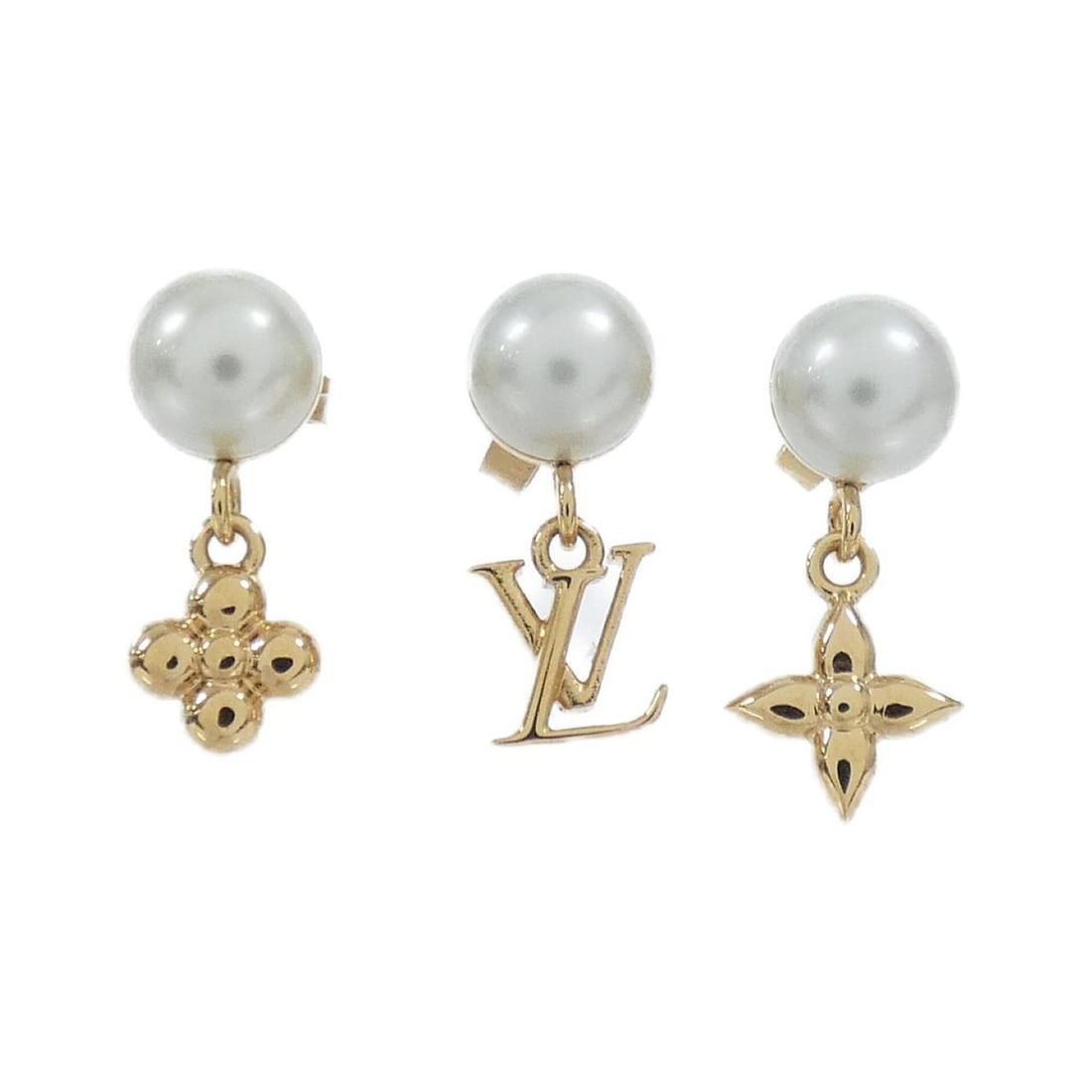 Louis Vuitton Pearl River Earrings M02810: --- Catalog ---Category: SizeSize (HxWxD): 19.00mm x 10.00mm / 0.75'' x 0.39''Category: DesignType: Stud earringsColor: GoldGender: WomenCategory: GeneralMPN: M02810Brand: Louis Vuitton--- Item List