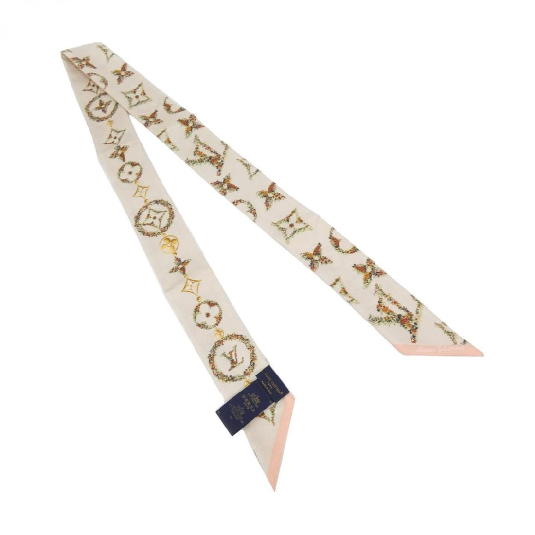 Louis Vuitton Bandeau BB Monogram Flower M79583 Scarf/Muffler: --- Catalog ---Category: SizeSize (LxW): 5cm x 1.2m / 1.96'' x 47.24''Category: DesignType: ScarfColor: BeigeGender: WomenMaterial: Silk Category: GeneralMPN: M79583Brand: Louis Vuitton--- Item List