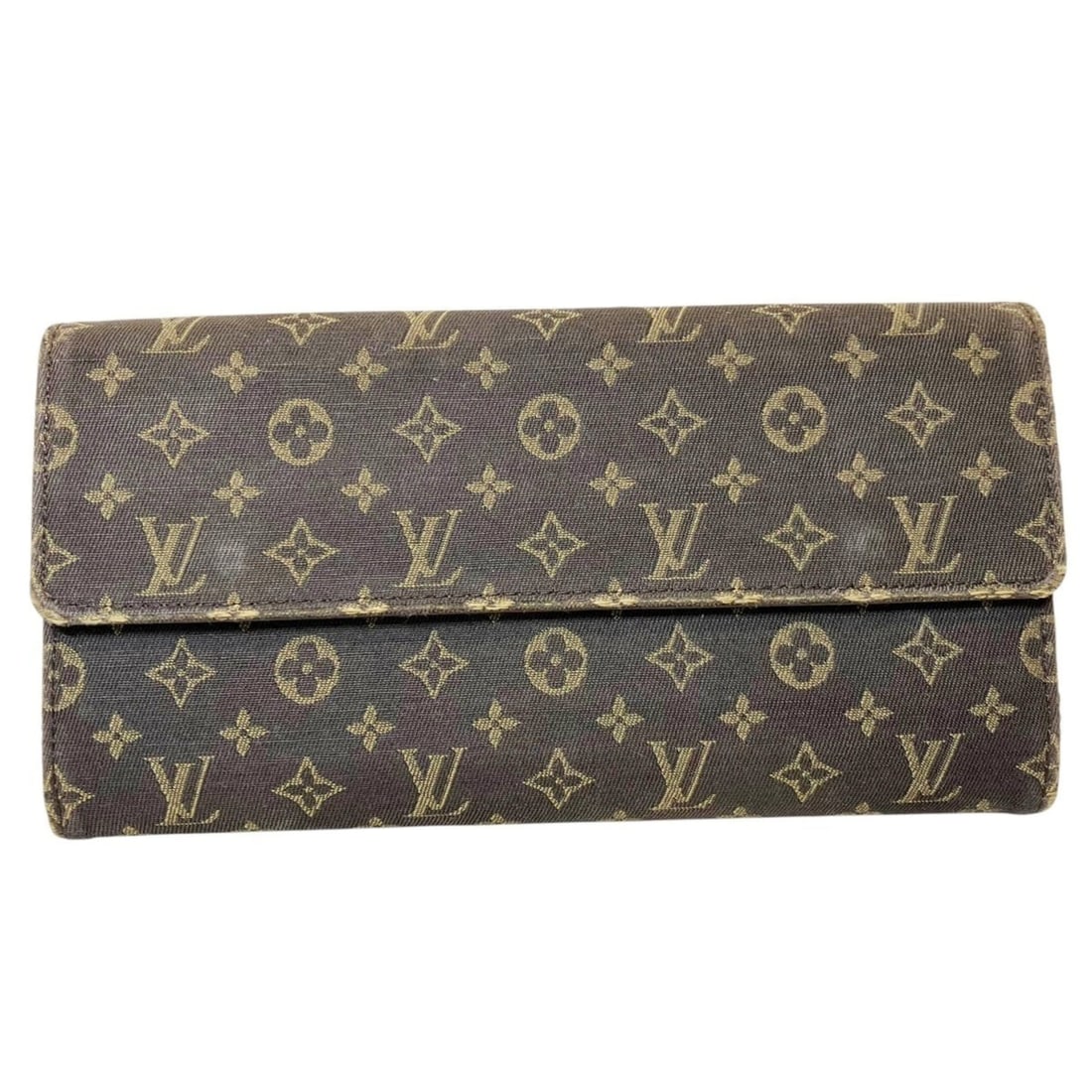 Louis Vuitton Portefeuille Sarah Long Wallet, Monogram Mini Lin Canvas, M95234: --- Catalog ---Category: SizeSize (HxWxD): 10.5cm x 19cm x 2cm / 4.13'' x 7.48'' x 0.78''Category: DesignType: Coin purse/coin caseColor: Ebene, GalleGender: WomenMaterial: Canvas Category: GeneralMPN