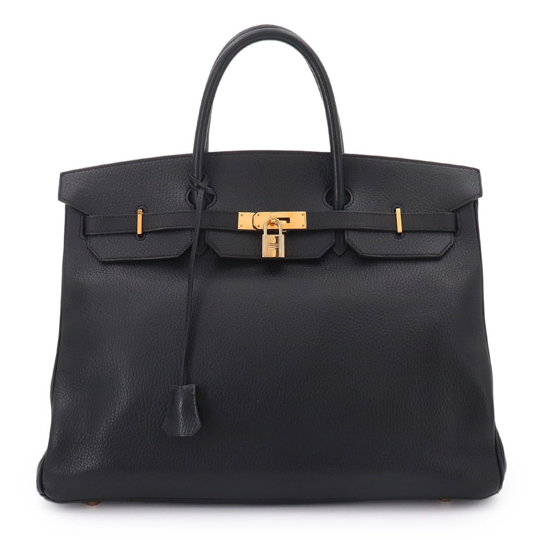 Hermes Birkin 40, Ardennes, Black, Handbag, ?C stamp, 1999 production, Gold hardware.: --- Catalog ---Category: SizeSize (HxWxD): 31cm x 40cm x 21cm / 12.2'' x 15.74'' x 8.26''Category: DesignType: HandbagColor: BlackGender: WomenMaterial: Ardennes leather Category: GeneralBrand: Hermes
