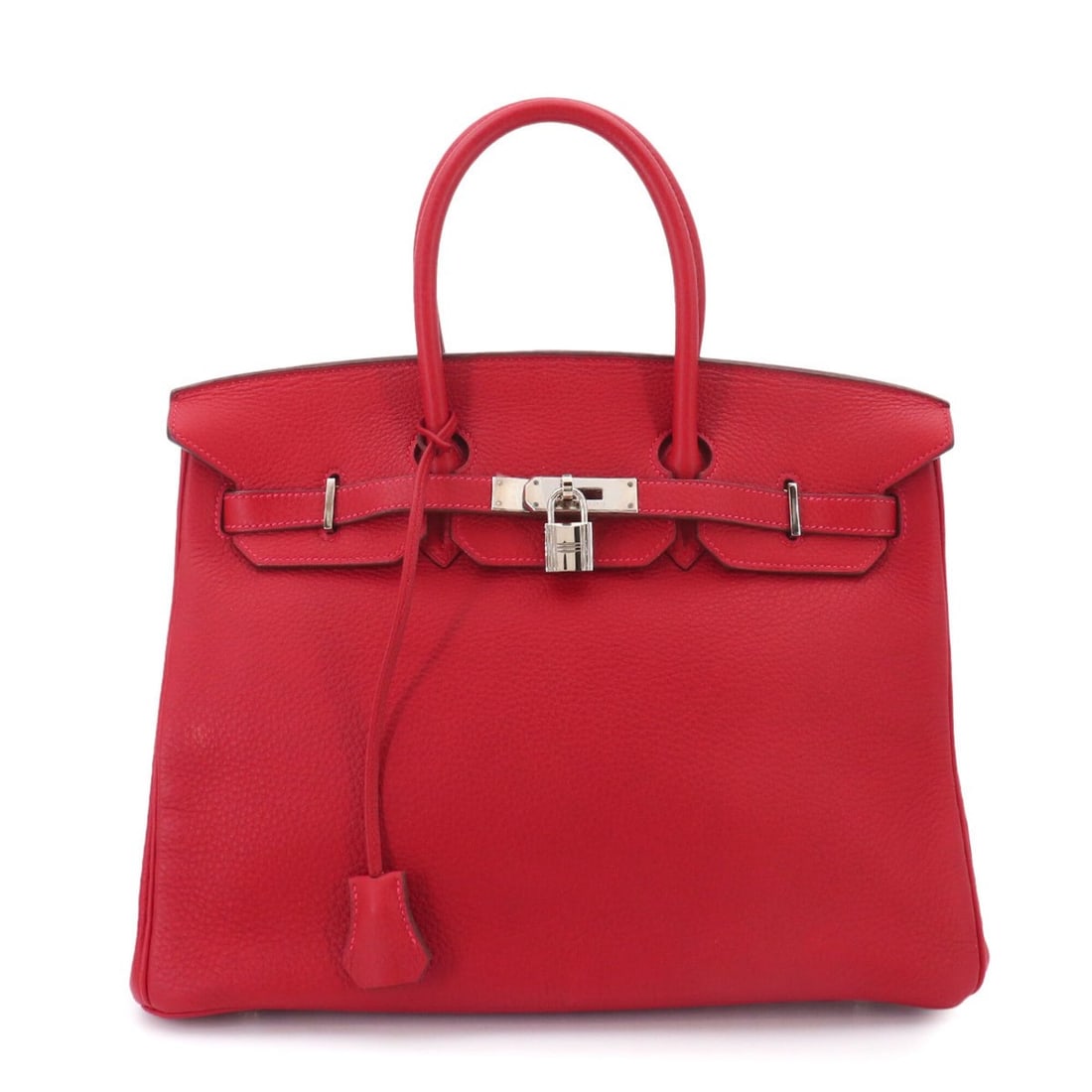 Birkin 35 Hermes Togo Rouge Vif ?I stamp Silver hardware (1 of 10)