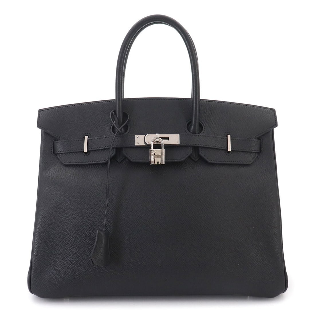 Hermes Birkin 35, Epsom leather, black, handbag, ?M stamp, silver hardware. (1 of 11)
