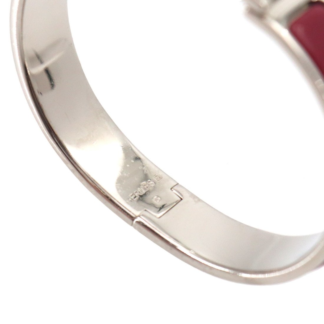 Hermes Clic H PM Bangle, Red and Silver - 5