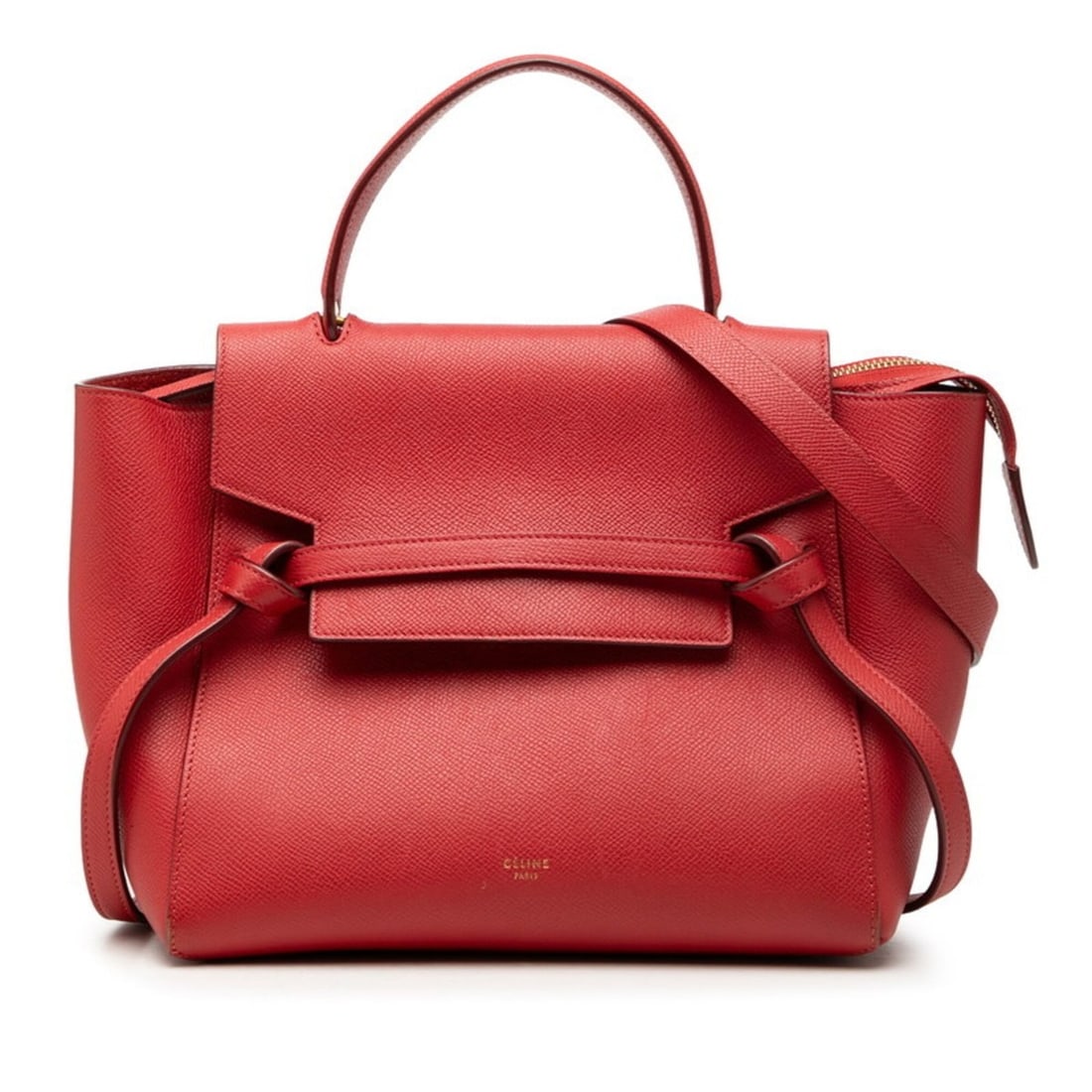 Celine Belt Bag Micro Handbag Shoulder 2WAY Red Leather Women's CELINE: --- Catalog ---Category: SizeSize (HxWxD): 20cm x 24cm x 13cm / 7.87'' x 9.44'' x 5.11''Category: DesignType: Handbag, Shoulder bagColor: Red colorGender: WomenMaterial: Leather Category: GeneralBrand