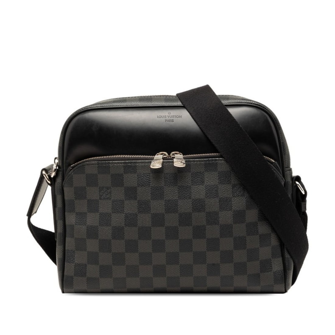Louis Vuitton Damier Dayton PM Crossbody Shoulder Bag N41408 Black Leather Men's LOUIS VUITTON: --- Catalog ---Category: SizeSize (HxWxD): 25cm x 28cm x 7cm / 9.84'' x 11.02'' x 2.75''Category: DesignType: Shoulder bagColor: BlackGender: MenMaterial: PVC , Leather Category: GeneralMPN: N41408Bra