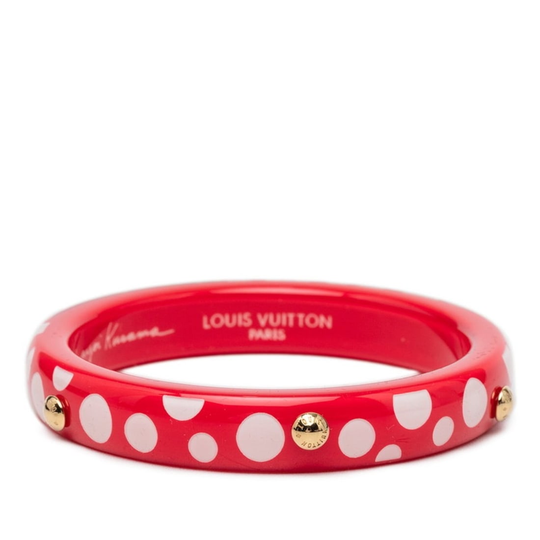 Louis Vuitton x Yayoi Kusama LV YK Bracelet Dot Infinity Bangle M66684 Red White Plastic Women's: --- Catalog ---Category: SizeLength: 18.5cm / 7.28''Category: DesignType: Charm braceletColor: Red color, WhiteGender: WomenMaterial: PlasticCategory: GeneralMPN: M66684Brand: Louis Vuitton--- Item Li