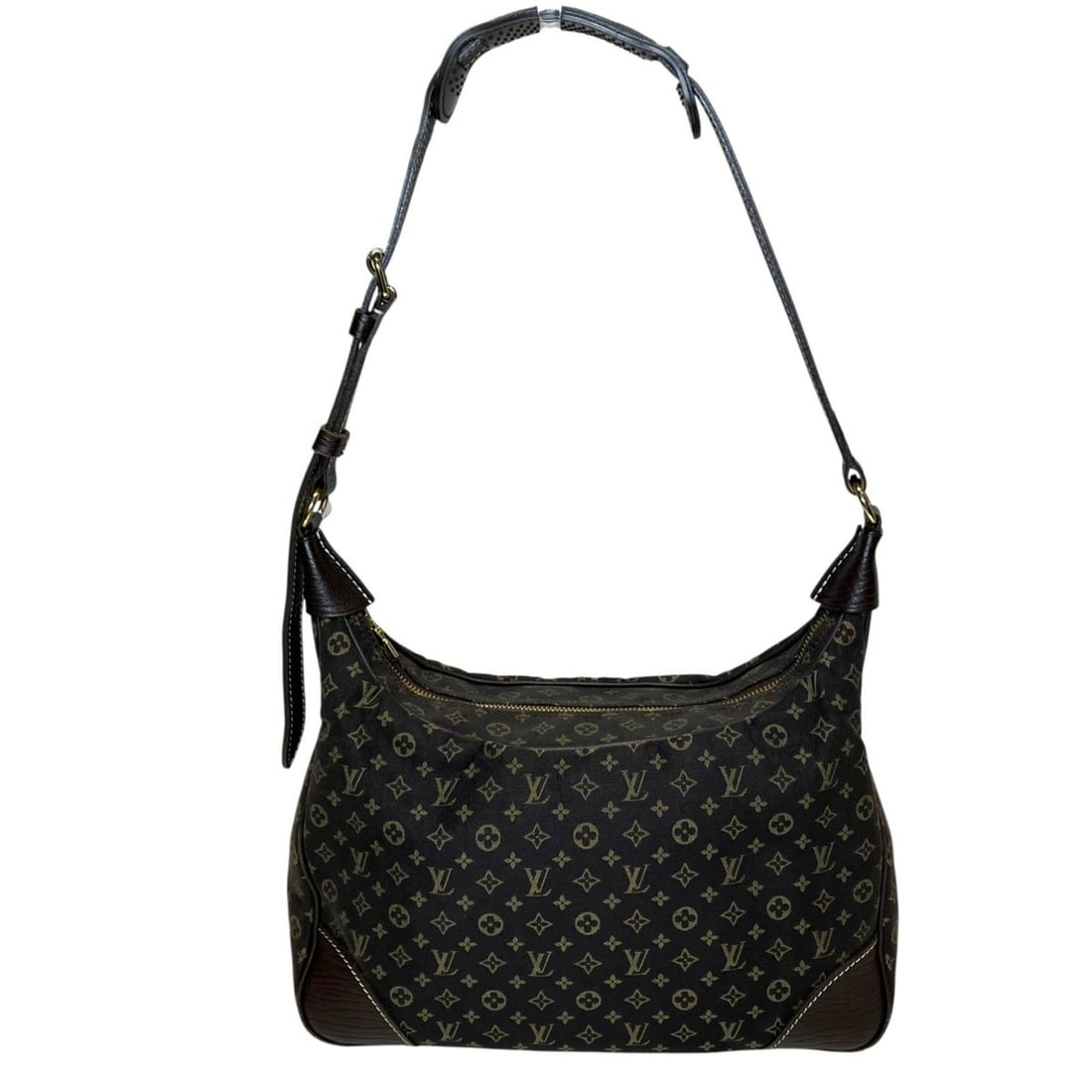 Louis Vuitton Boulogne Shoulder Bag, Monogram Mini Lin Canvas, M95225: --- Catalog ---Category: SizeSize (HxWxD): 20cm x 30cm x 9cm / 7.87'' x 11.81'' x 3.54''Strap Length: 63cm - 75cm / 24.8'' - 29.52''Category: DesignType: Shoulder bagColor: EbeneGender: WomenClosure: 