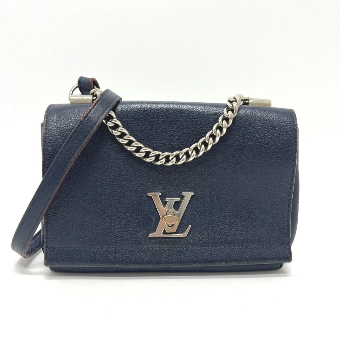 LOUIS VUITTON M43391 Lockme 2BB 2-Way Bag, Handbag/Shoulder Taurillon Leather, Women's, Marine: --- Catalog ---Category: SizeSize (HxWxD): 13cm x 22cm x 8cm / 5.11'' x 8.66'' x 3.14''Category: DesignType: Handbag, Shoulder bagColor: Marine rouge, NavyGender: WomenMaterial: Leather Hardware Color