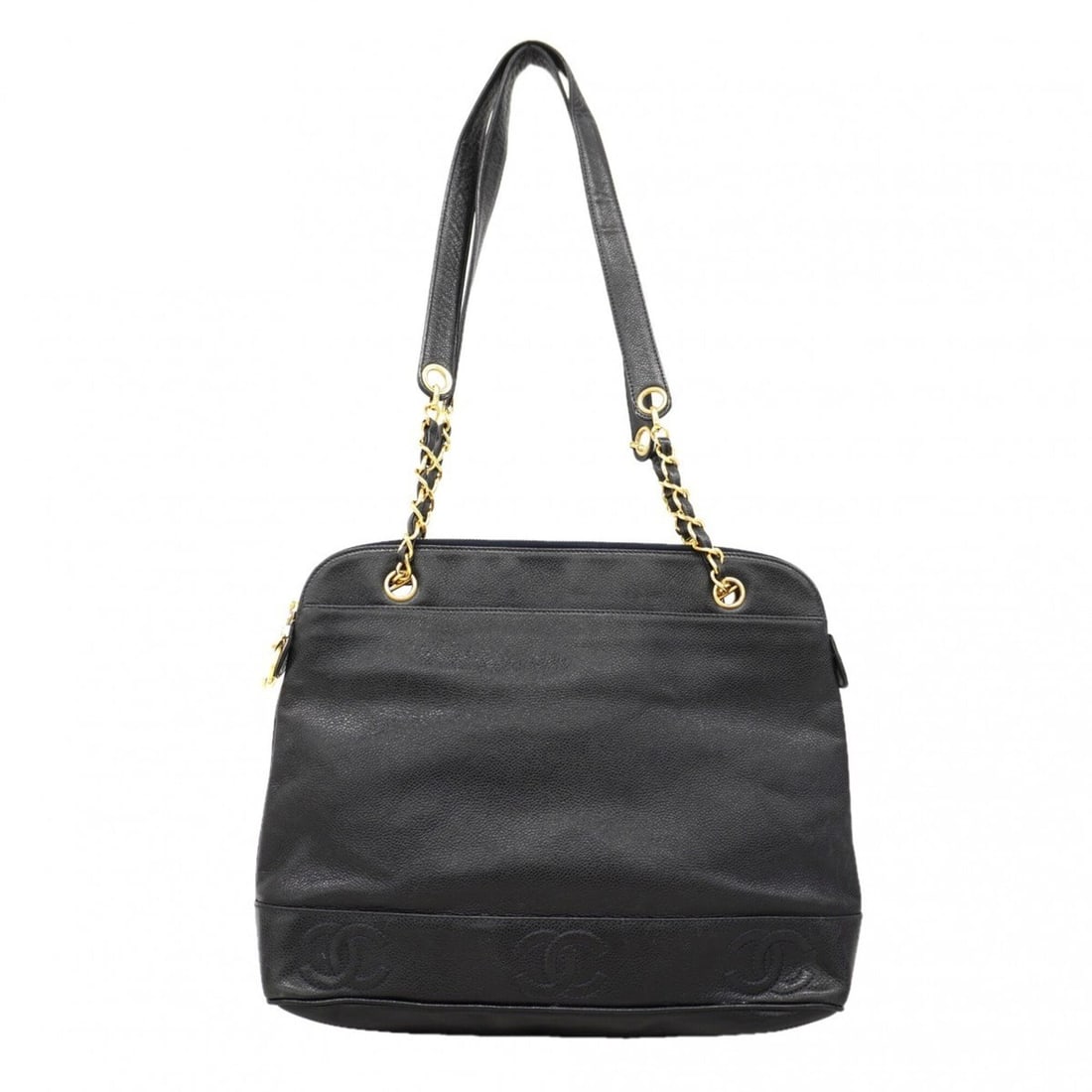 Chanel Triple Coco Chain Shoulder Bag, Caviar Leather, Black, Women's, P3057673: --- Catalog ---Category: SizeSize (HxWxD): 28cm x 35cm x 10cm / 11.02'' x 13.77'' x 3.93''Category: DesignType: Shoulder bagColor: BlackGender: WomenMaterial: Grained Calfskin Hardware Color: GoldCate